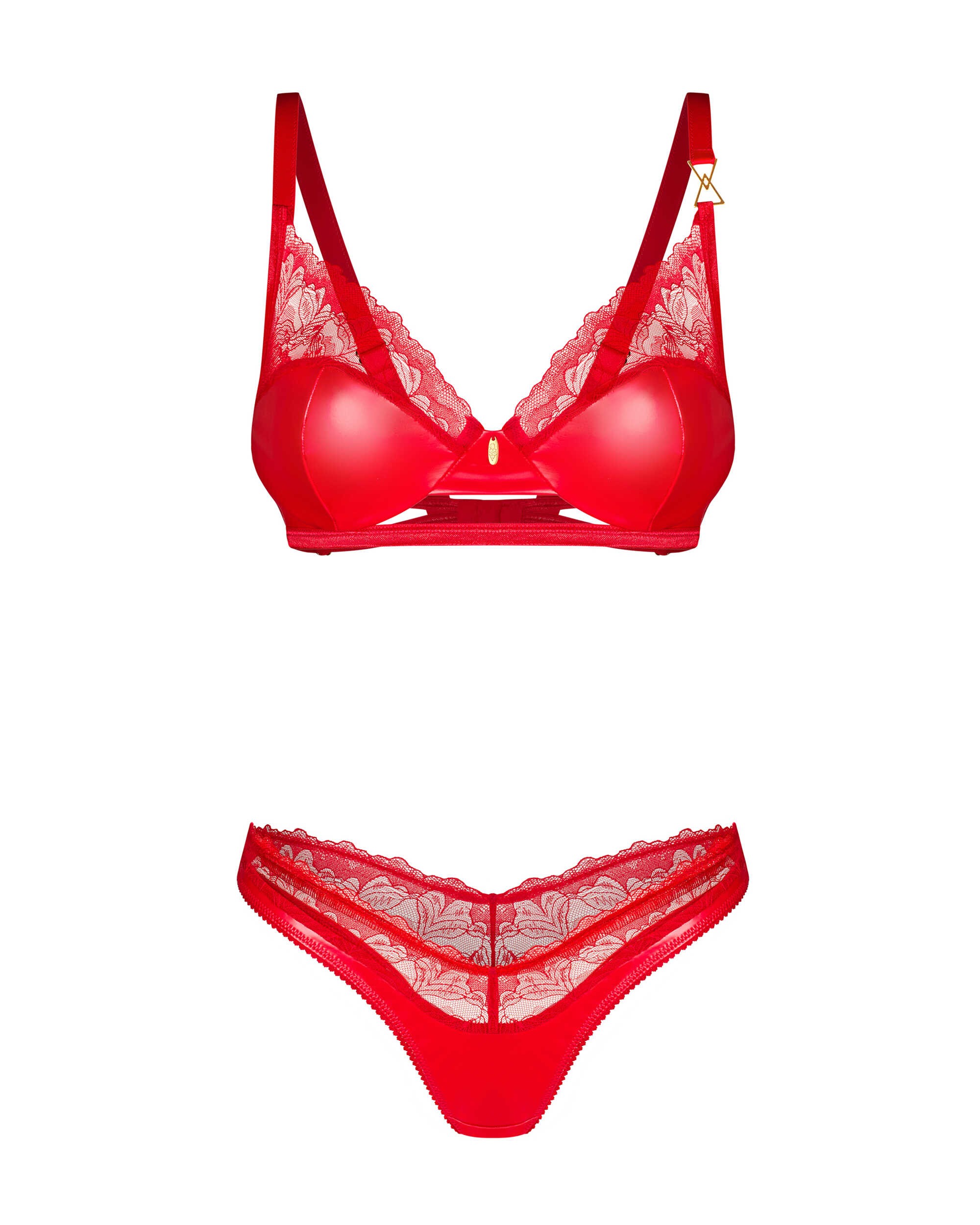 Ensemble lingerie dentelle soutien-gorge et string - Obsessive – Image 5