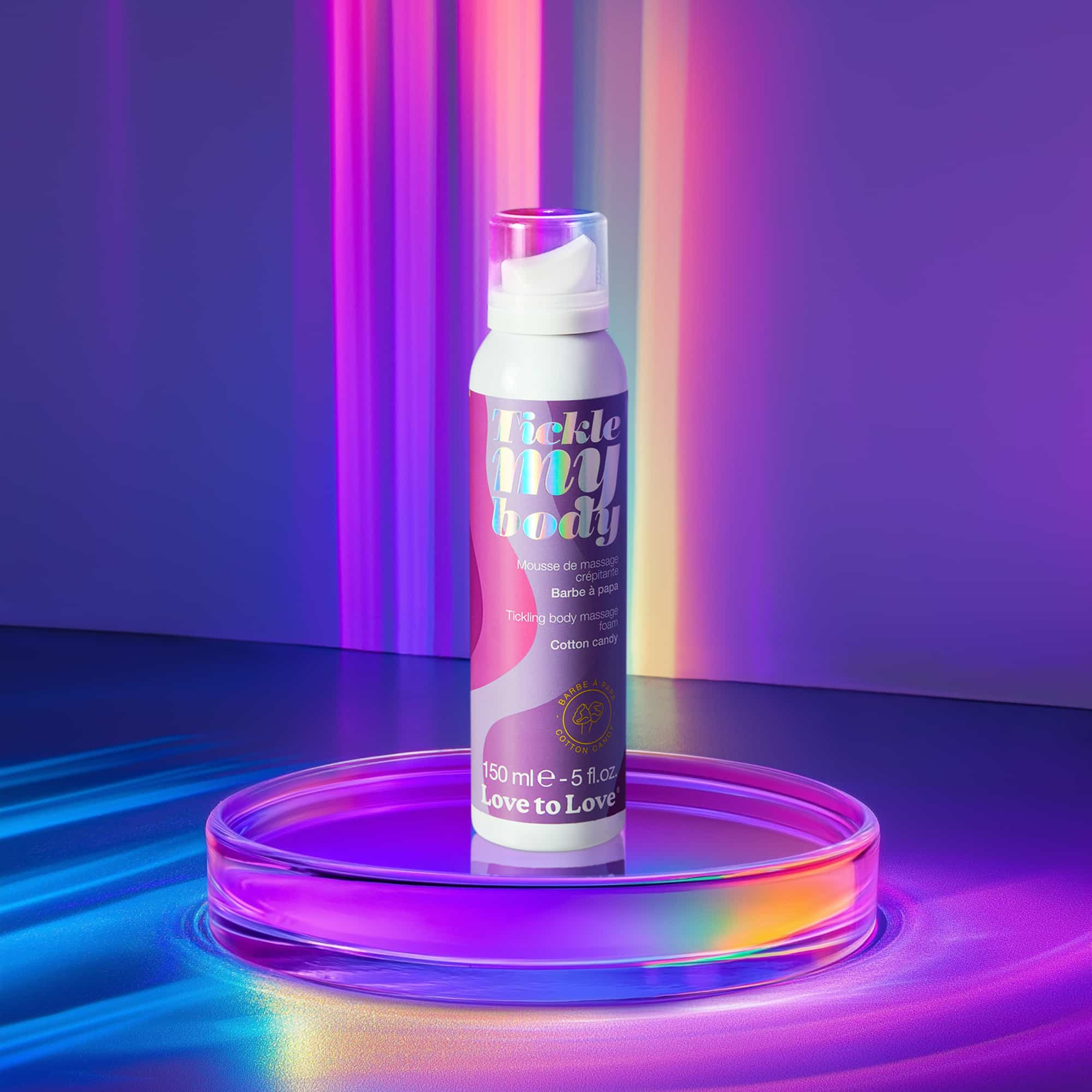 Mousse de massage crépitante barbe à papa 150 ml - Love to Love – Image 2