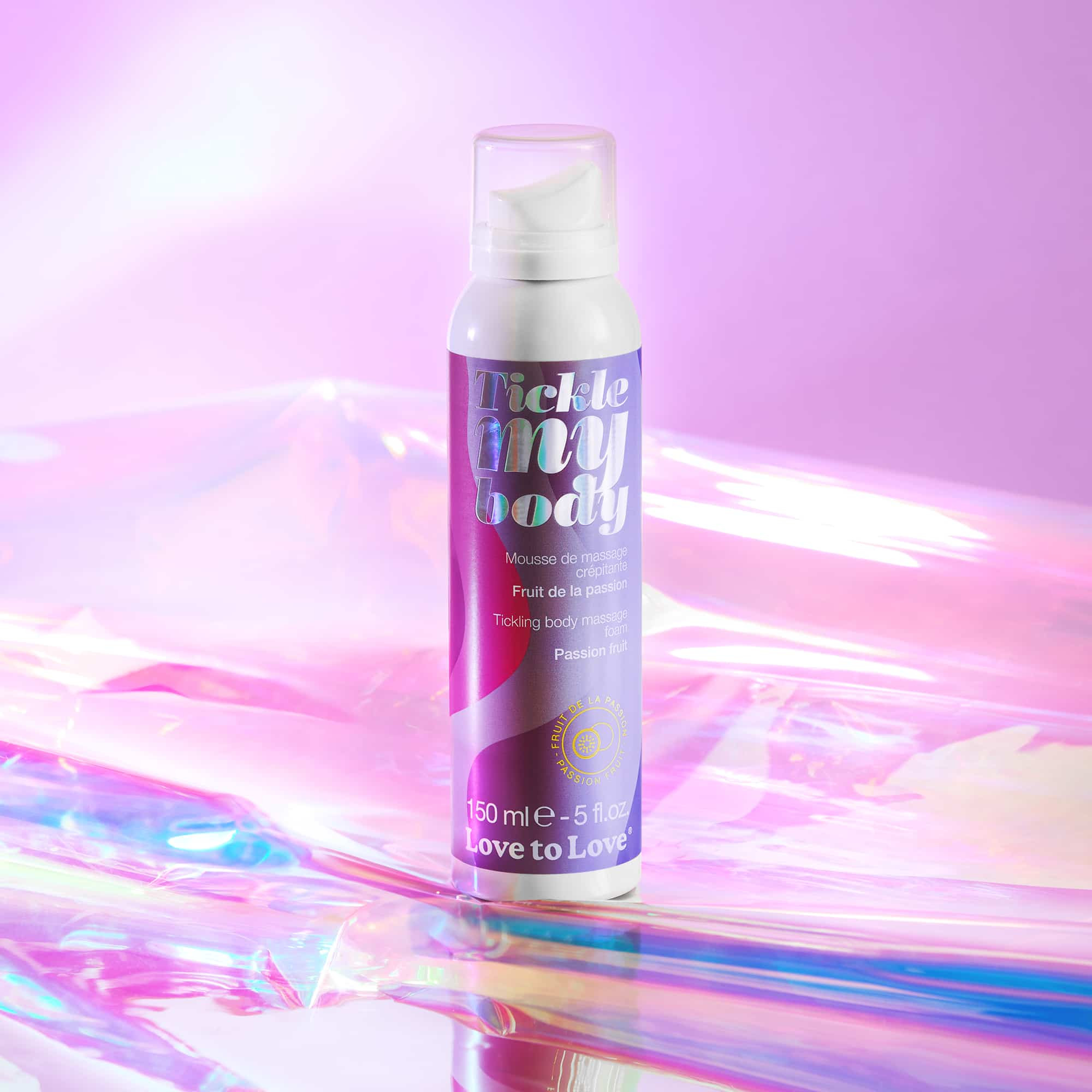 Mousse de massage crépitante fruit de la passion 150 ml - Love to Love – Image 2