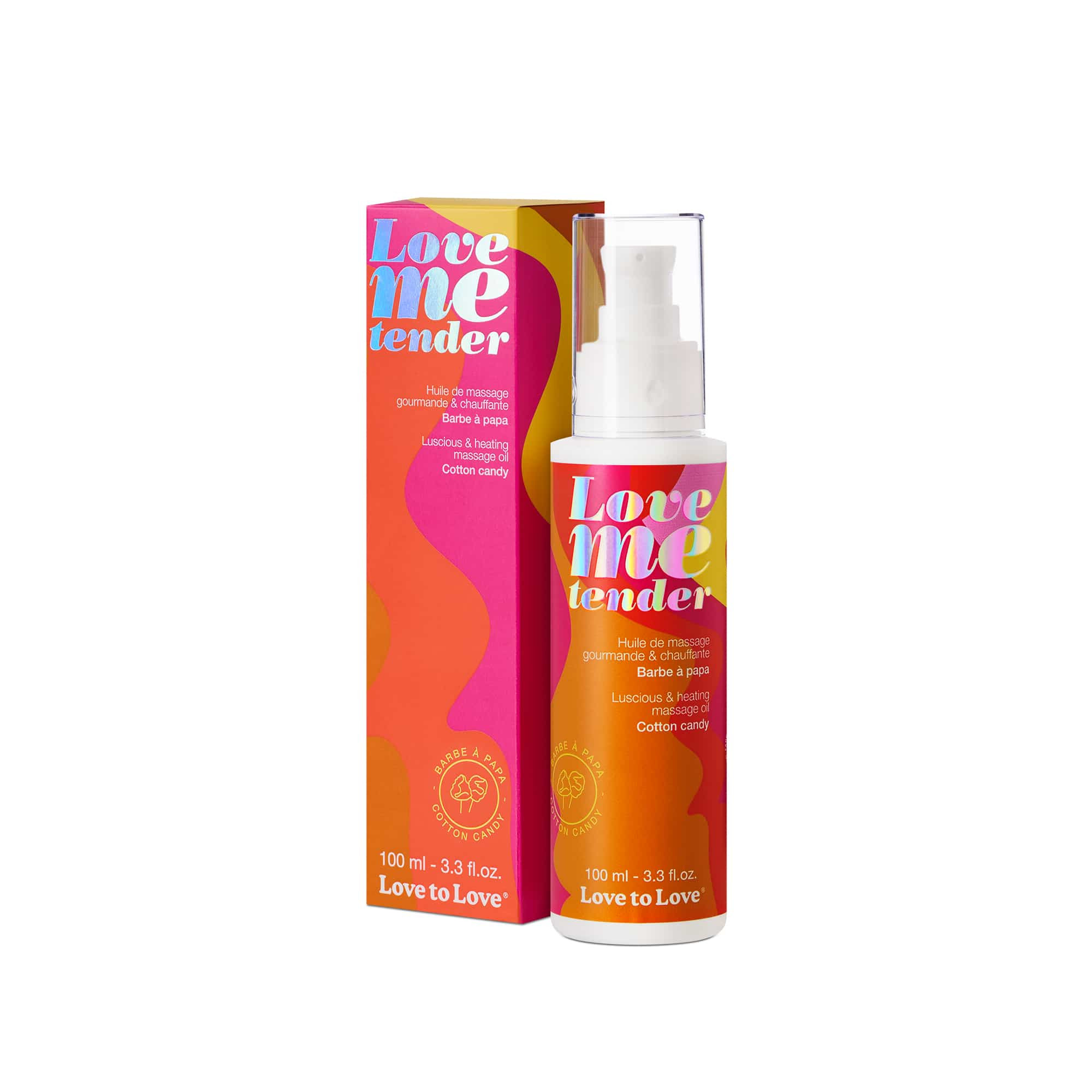 Huile de massage gourmande barbe à papa - Love to Love