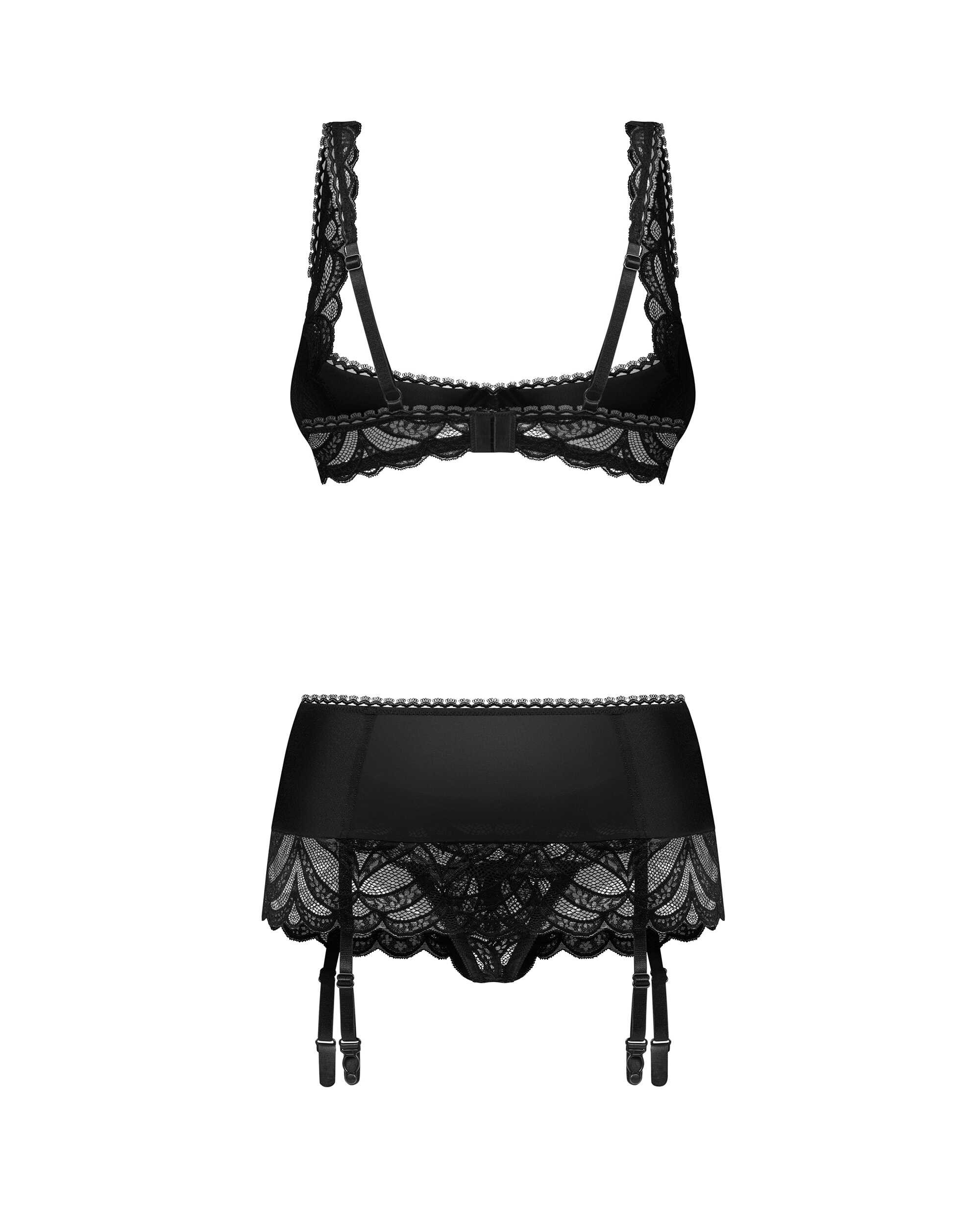 Ensemble lingerie ouvert 3 pièces Lecille - Obsessive – Image 6