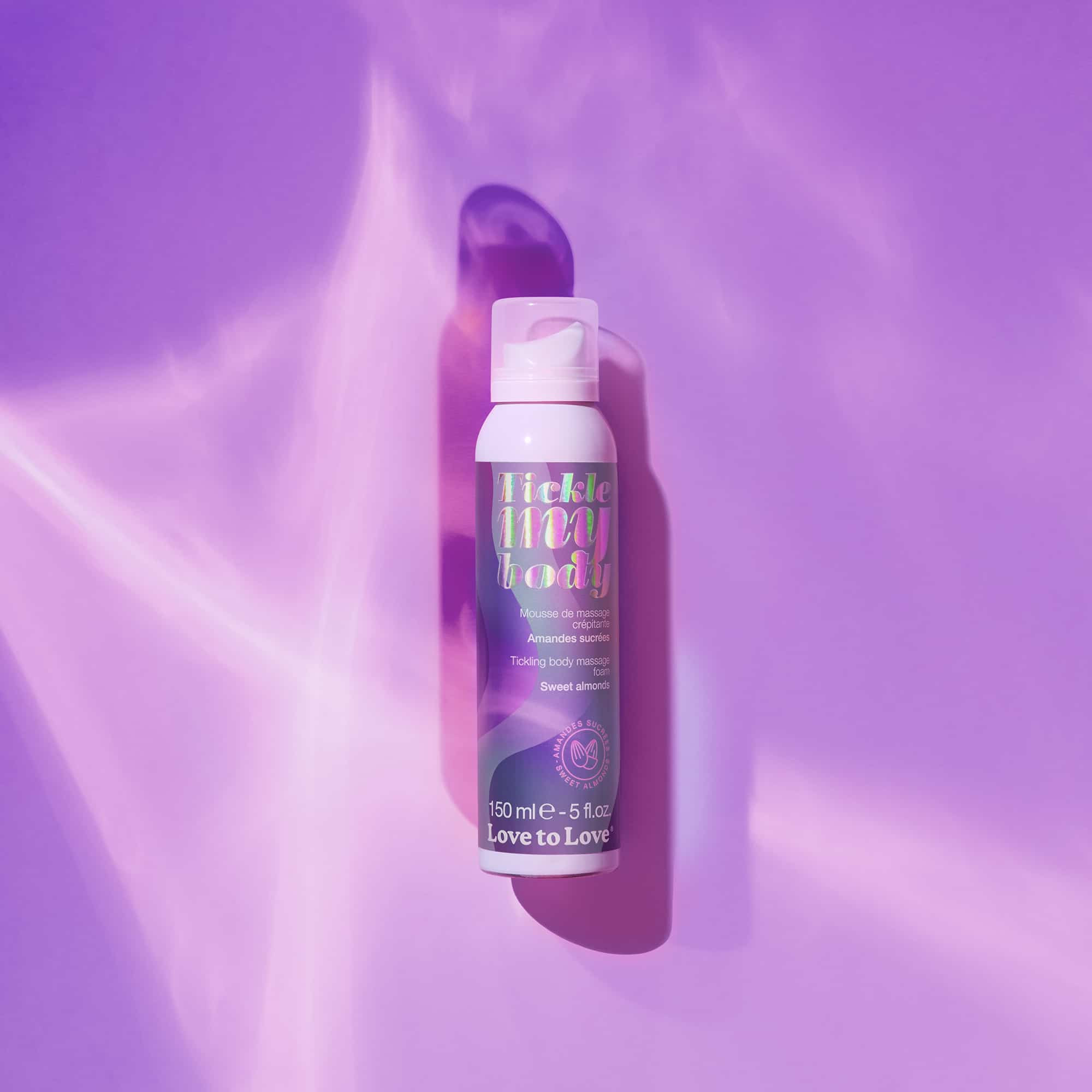 Mousse de massage crépitante amandes sucrées 150 ml - Love to Love – Image 2