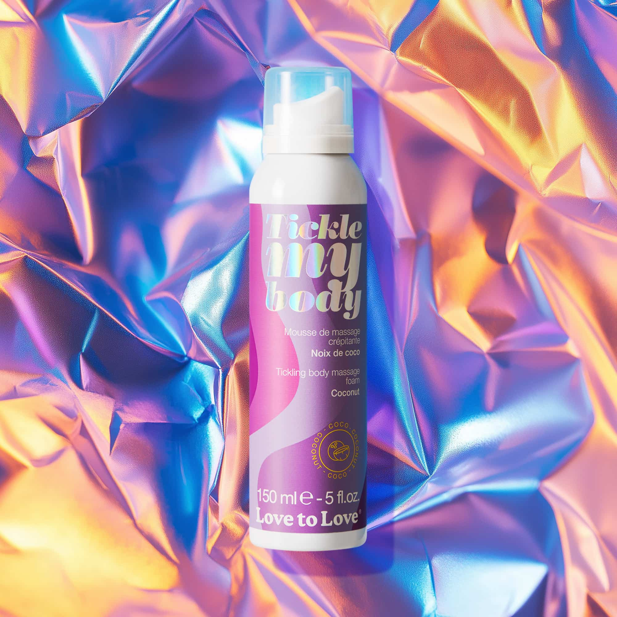 Mousse de massage crépitante noix de coco - Love to Love – Image 2