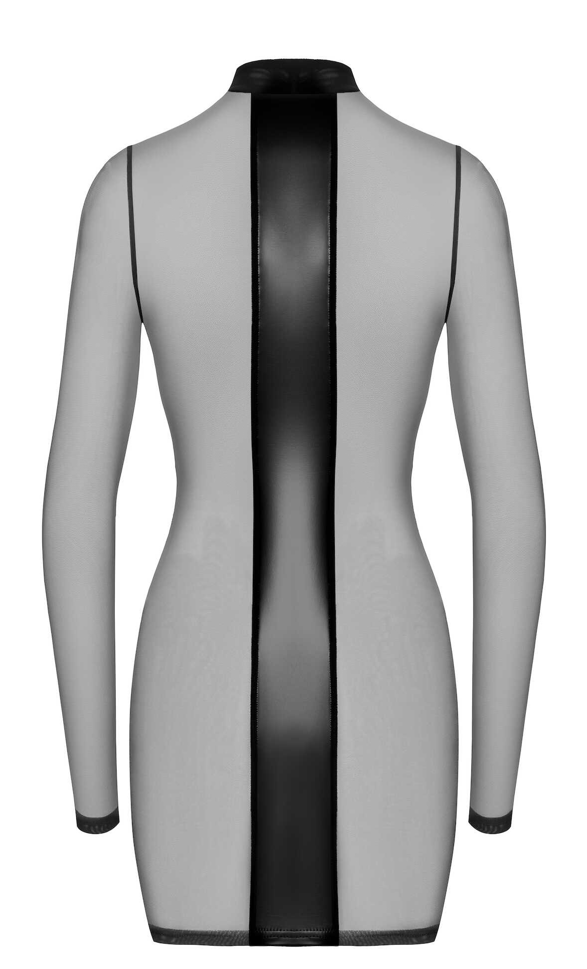 Mini robe Crossfire en tulle et wetlook - Noir Handmade – Image 6