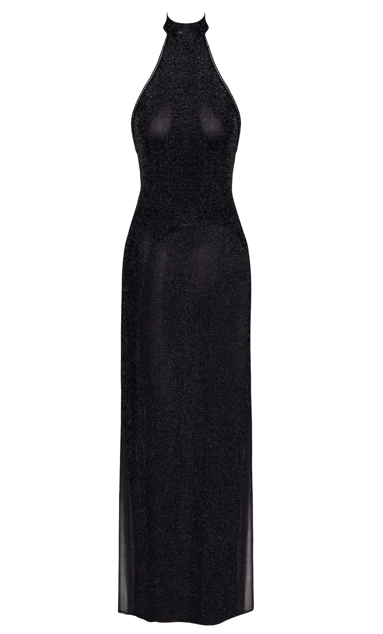 Robe longue en tulle Onyx à doubles fentes - Noir Handmade – Image 6