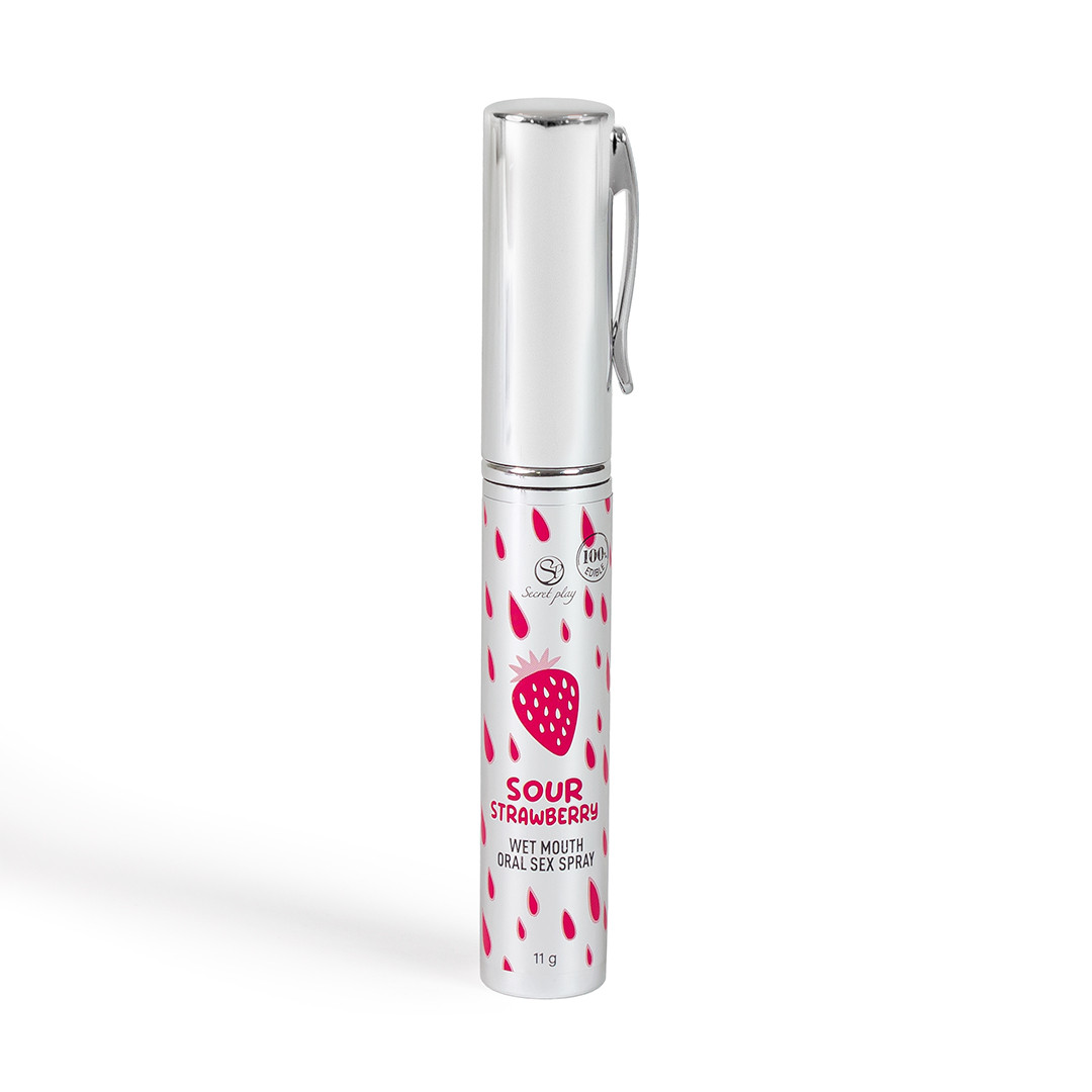 Spray buccal pour sexe oral saveur fraise - Secret Play – Image 2