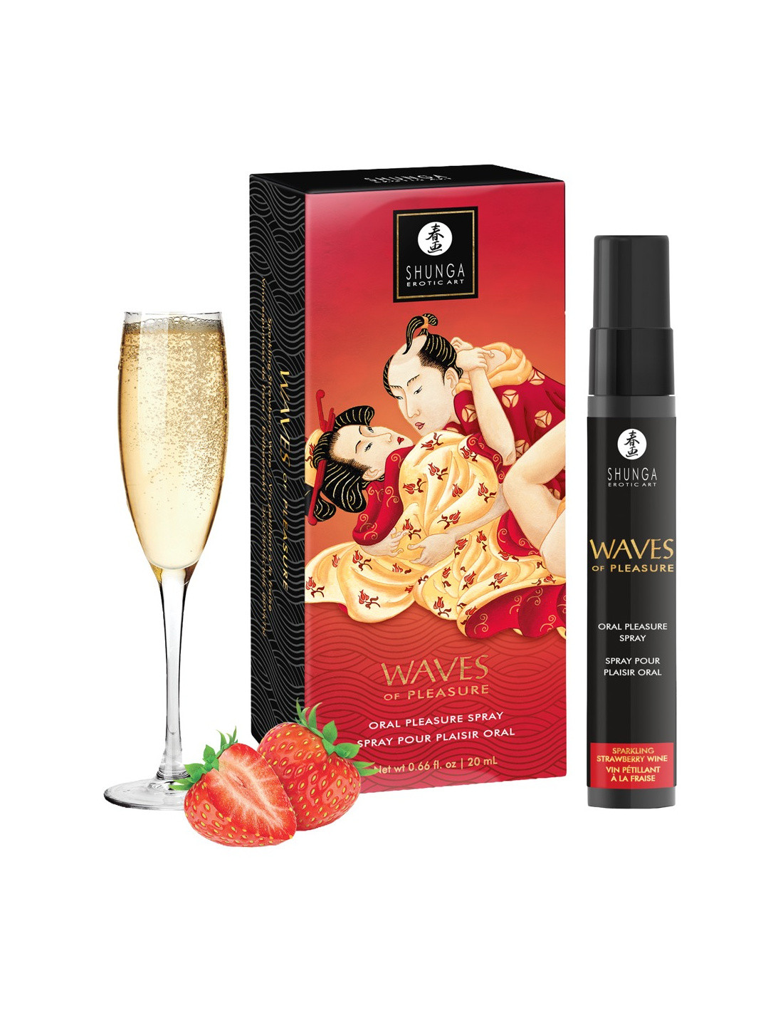 Spray plaisir oral vin petillant fraise - Shunga