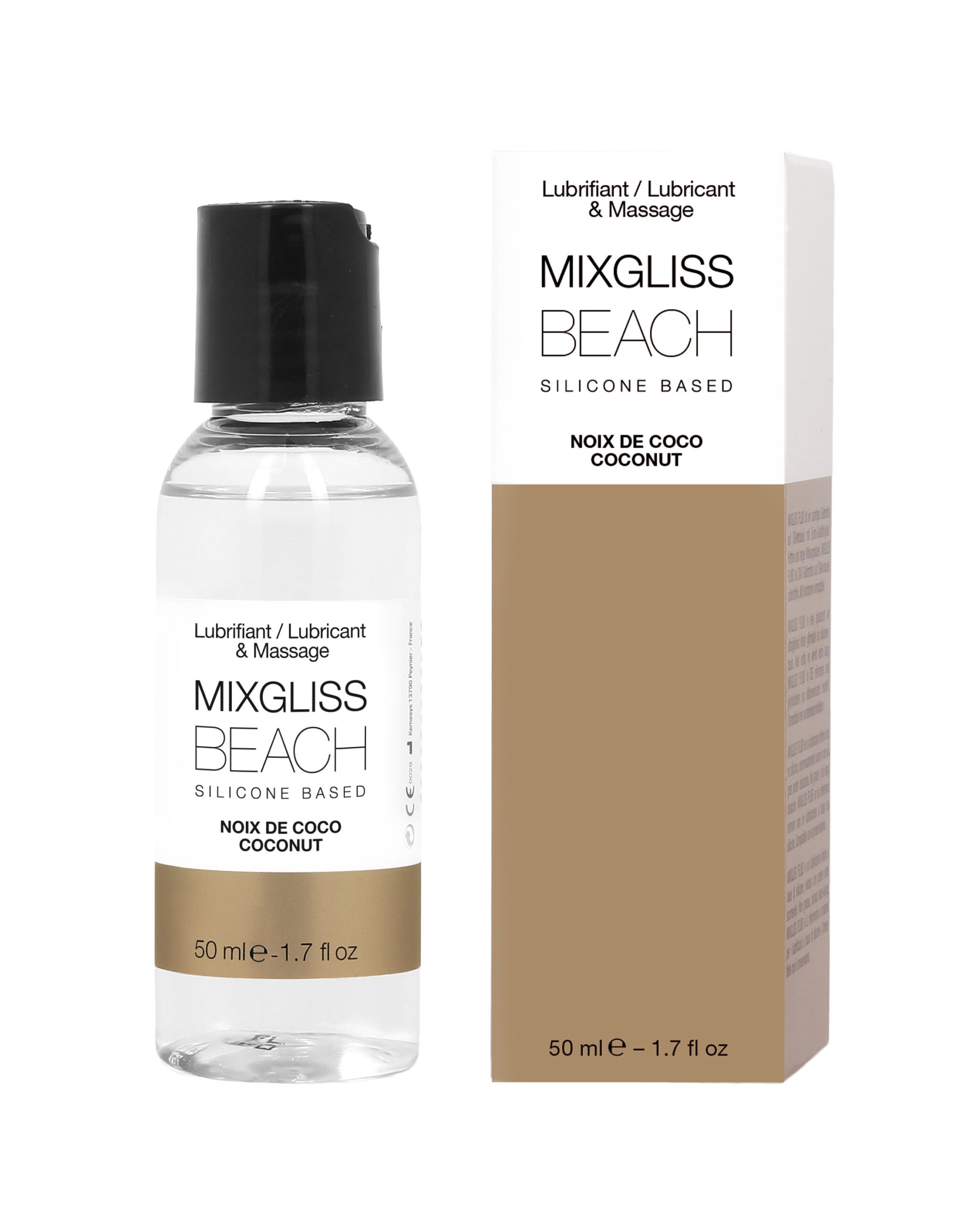 Lubrifiant silicone parfum noix de coco 50 ml - Mixgliss – Image 2