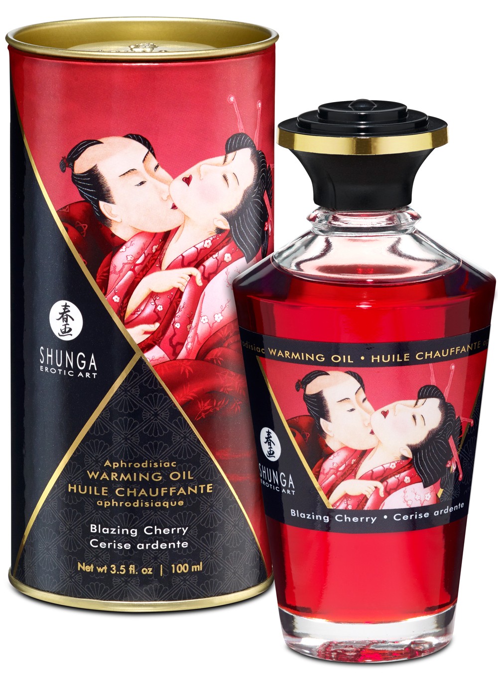 Huile chauffante comestible cerise ardente - Shunga – Image 2