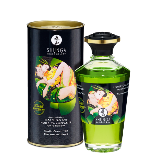 Huile de massage aphrodisiaque thé vert exotique - Shunga – Image 2