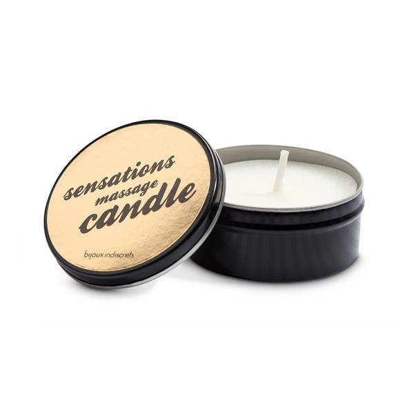 Bougie de massage aphrodisiaque Sensations - Bijoux Indiscrets