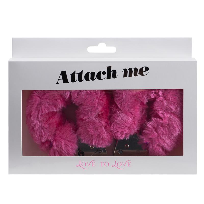Menottes en fausse fourrure Attach Me rose - Love to Love – Image 2