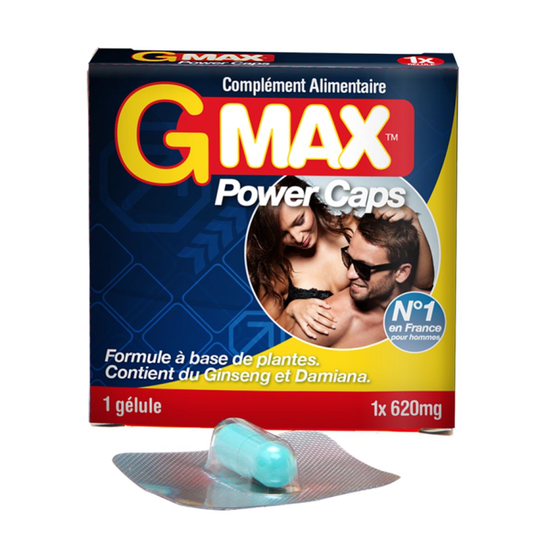 Stimulant sexuel naturel Gmax Power Caps - 1 gélule