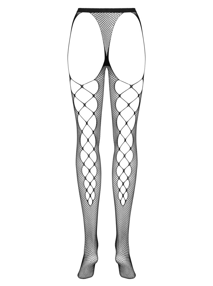 Collants ouverts résille effet laçage - Obsessive – Image 6