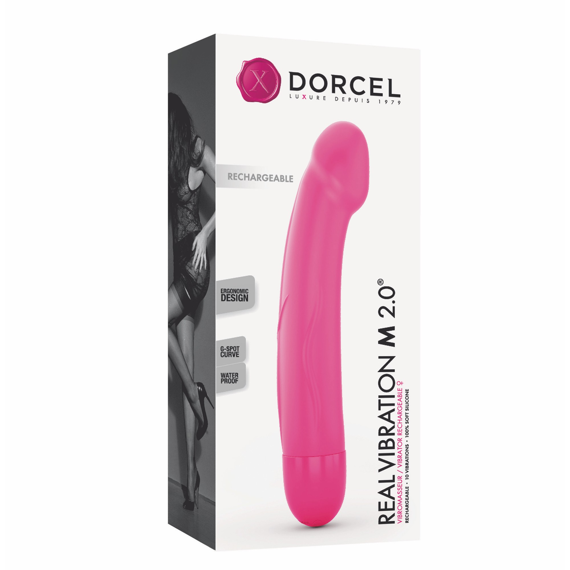 Vibromasseur réaliste 22 cm rechargeable - Dorcel Real Vibration M – Image 3
