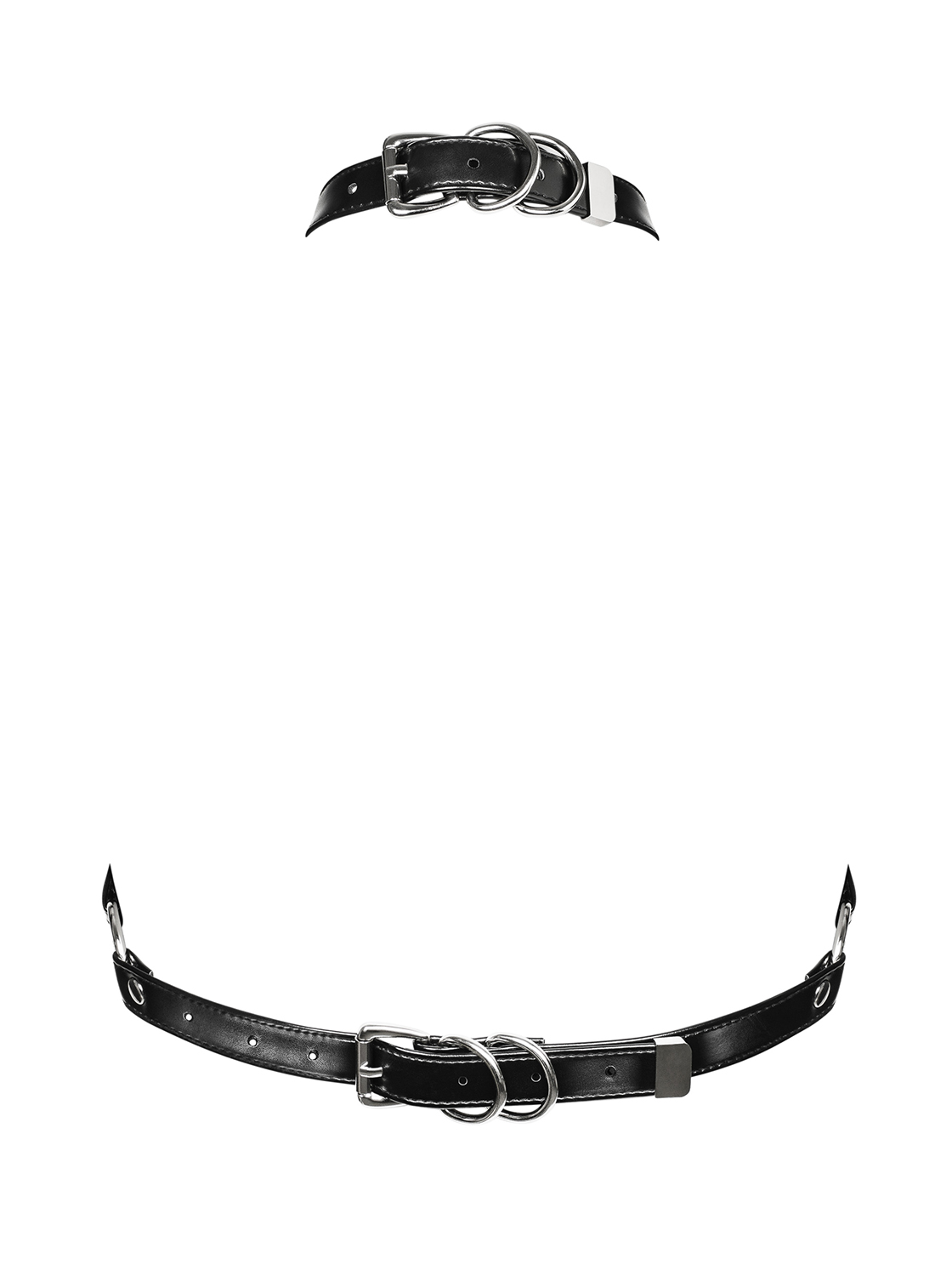 Harnais soutien-gorge cupless en similicuir - Obsessive – Image 10