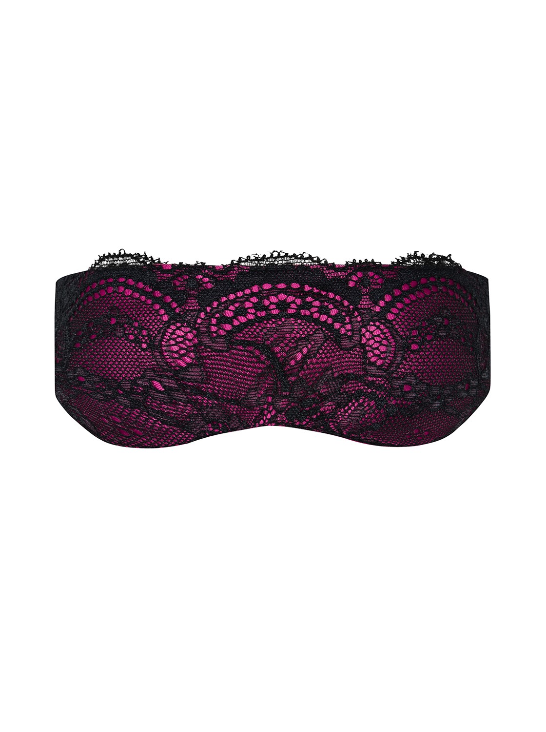 Masque en dentelle fuchsia et satin - Obsessive Roseberry – Image 3