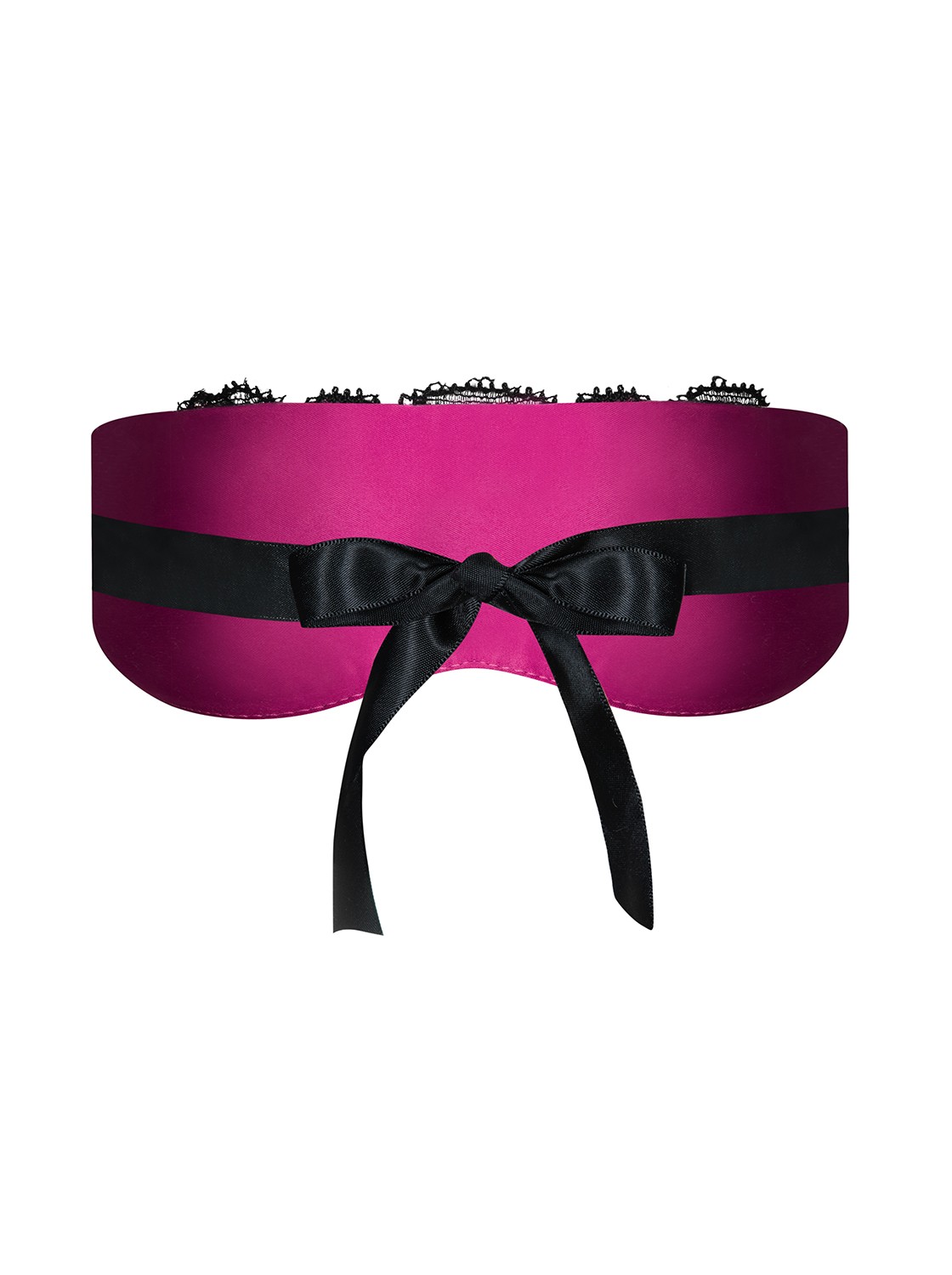 Masque en dentelle fuchsia et satin - Obsessive Roseberry – Image 4