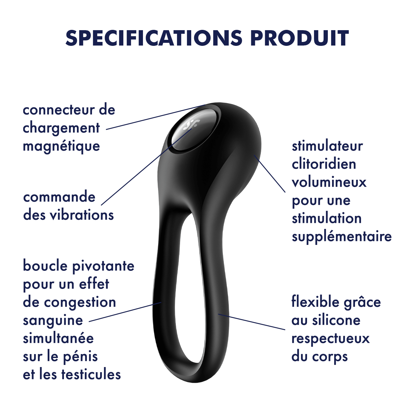 Cockring vibrant double stimulation Majestic Duo - Satisfyer – Image 6