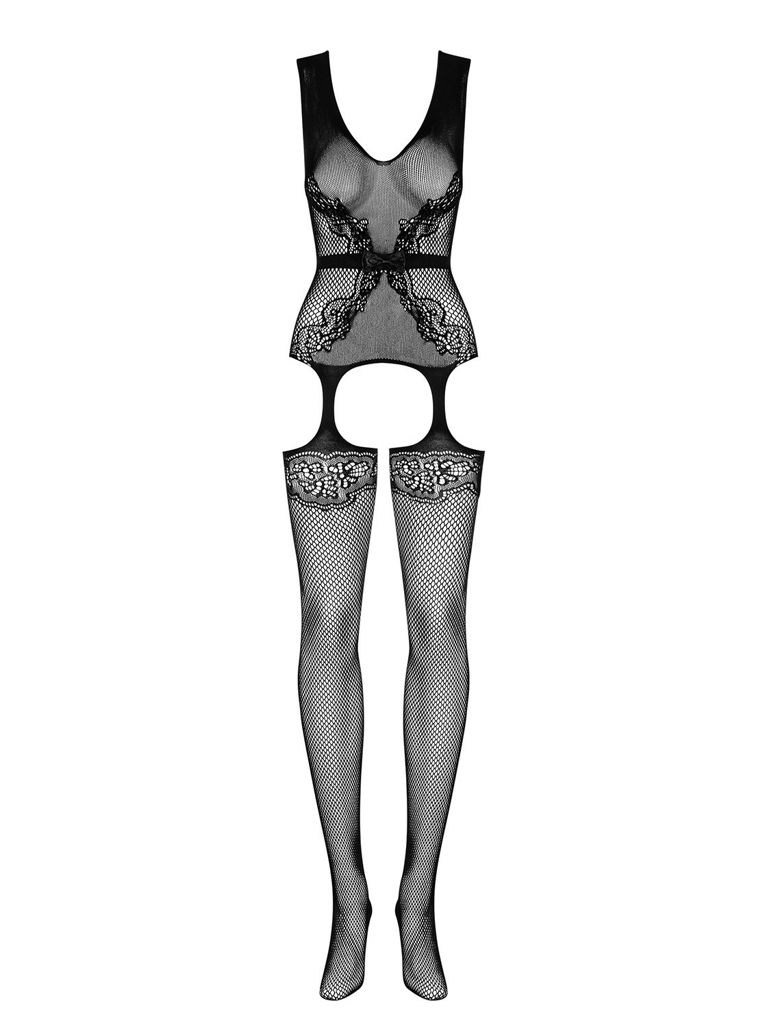 Bodystocking résille effet porte-jarretelles - Obsessive – Image 5