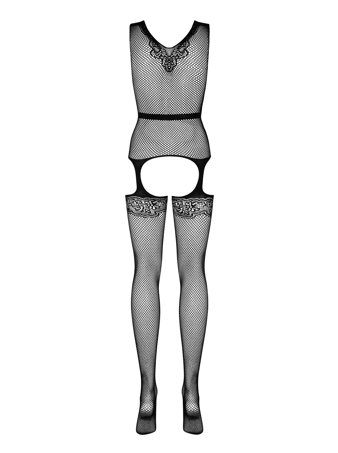 Bodystocking résille effet porte-jarretelles - Obsessive – Image 6