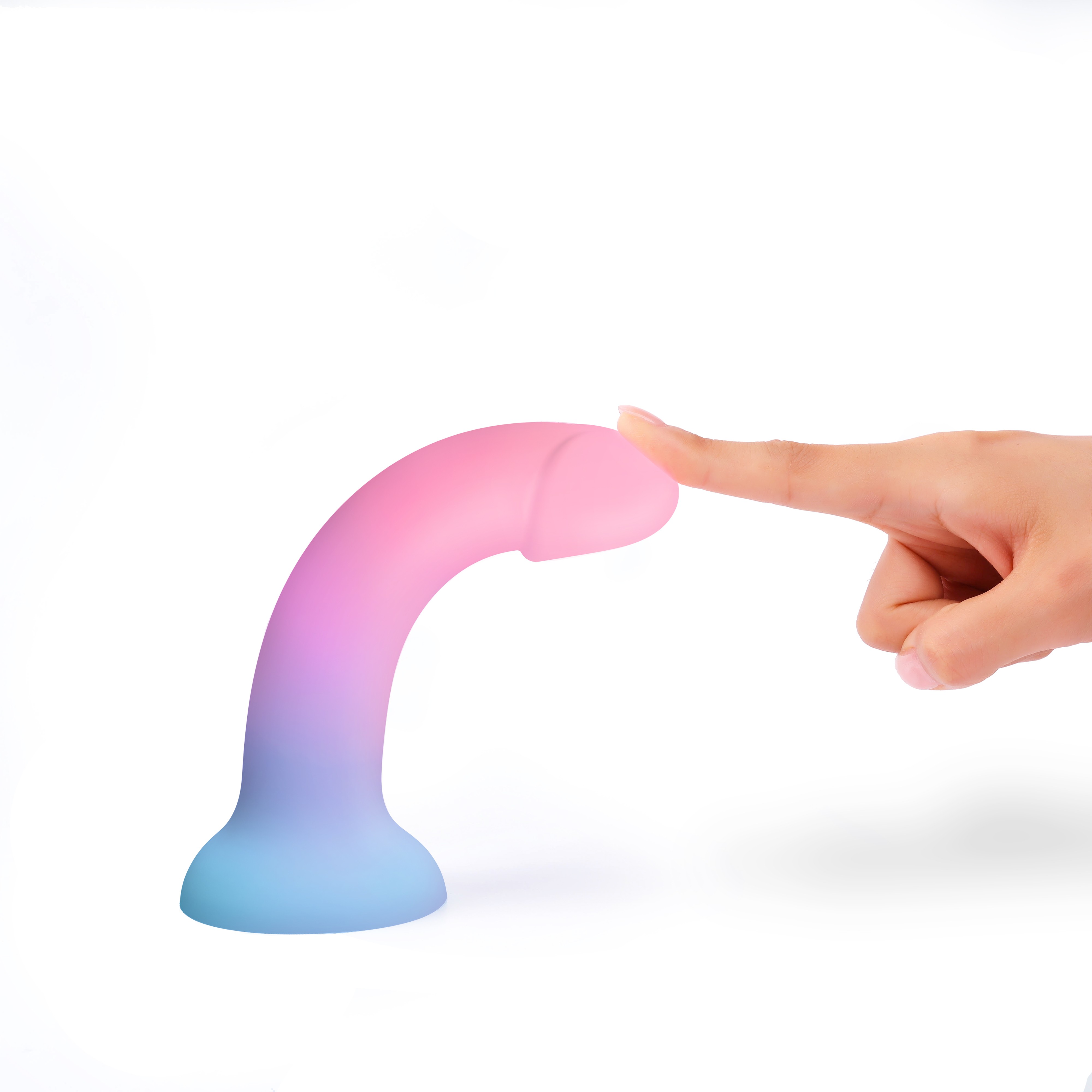 Dildo en silicone design courbé avec ventouse - Love to Love Dildolls – Image 2