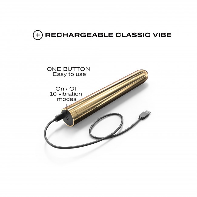 Vibromasseur rechargeable Golden Boy 2.0 doré - Dorcel – Image 3