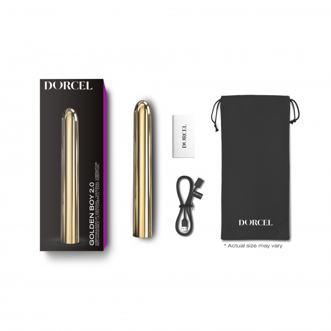 Vibromasseur rechargeable Golden Boy 2.0 doré - Dorcel – Image 4