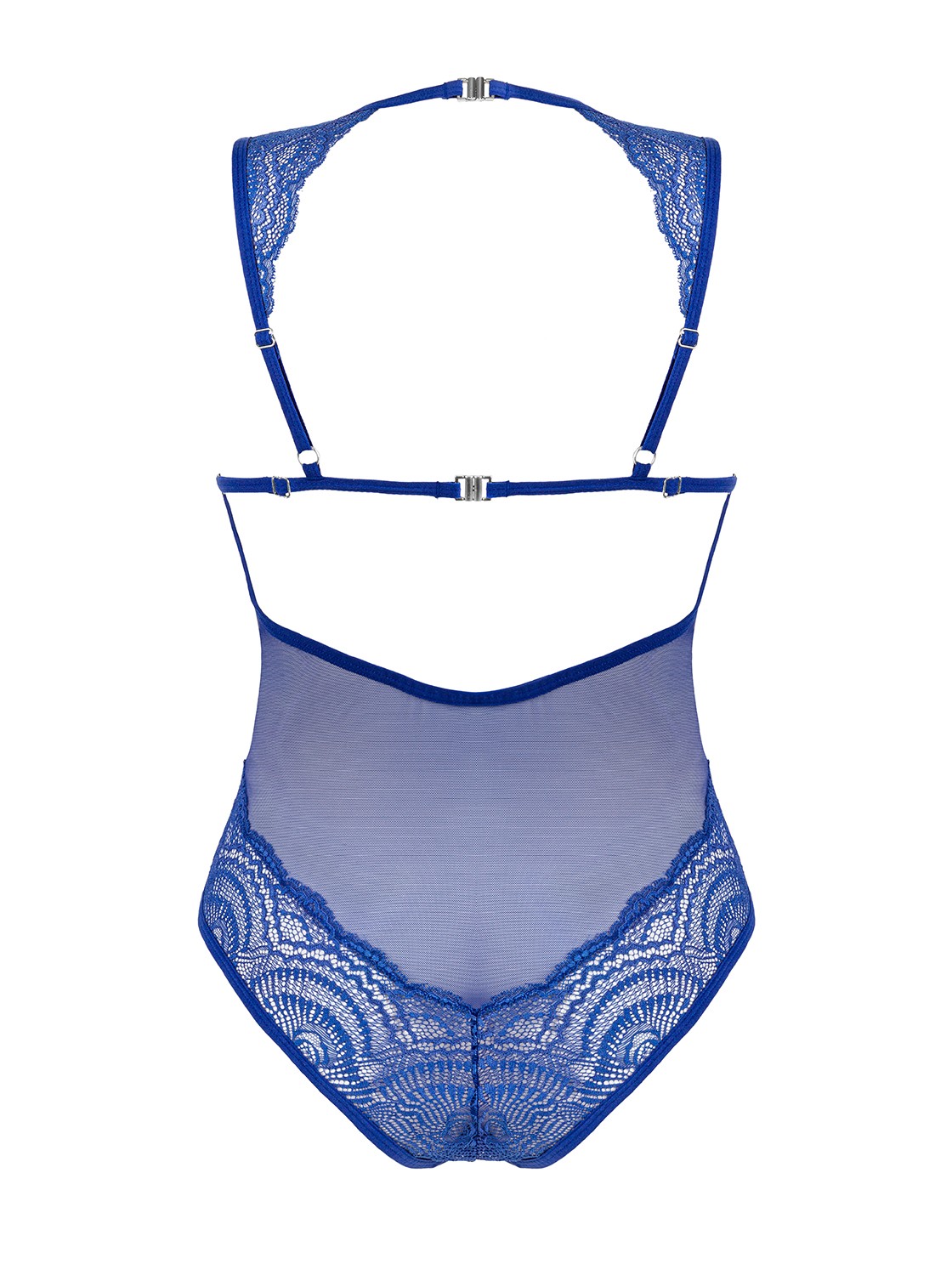 Body décolleté Giselia bleu en dentelle - Obsessive – Image 7