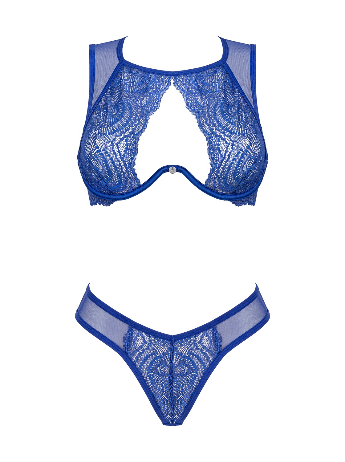 Ensemble lingerie dentelle bleu Giselia - Obsessive – Image 8