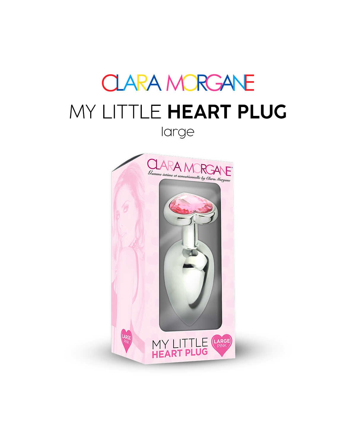 Plug bijou coeur en aluminium rose - Clara Morgane – Image 3