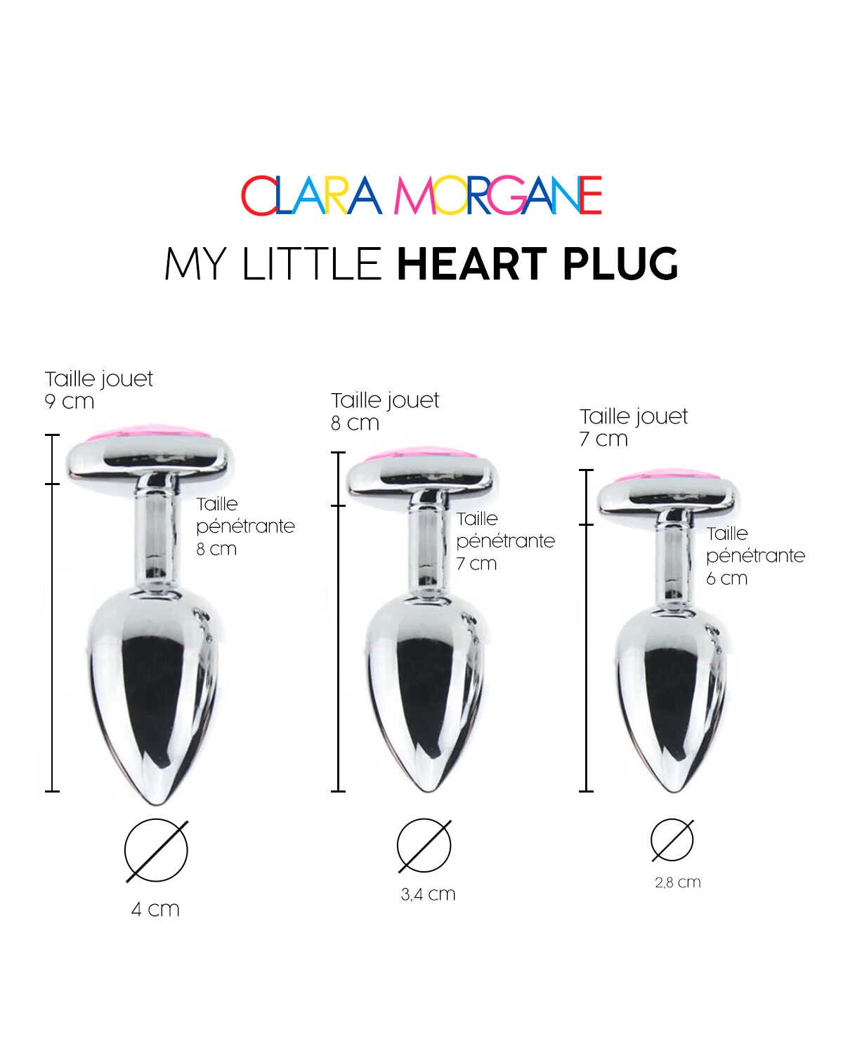 Plug bijou coeur en aluminium rose - Clara Morgane – Image 6