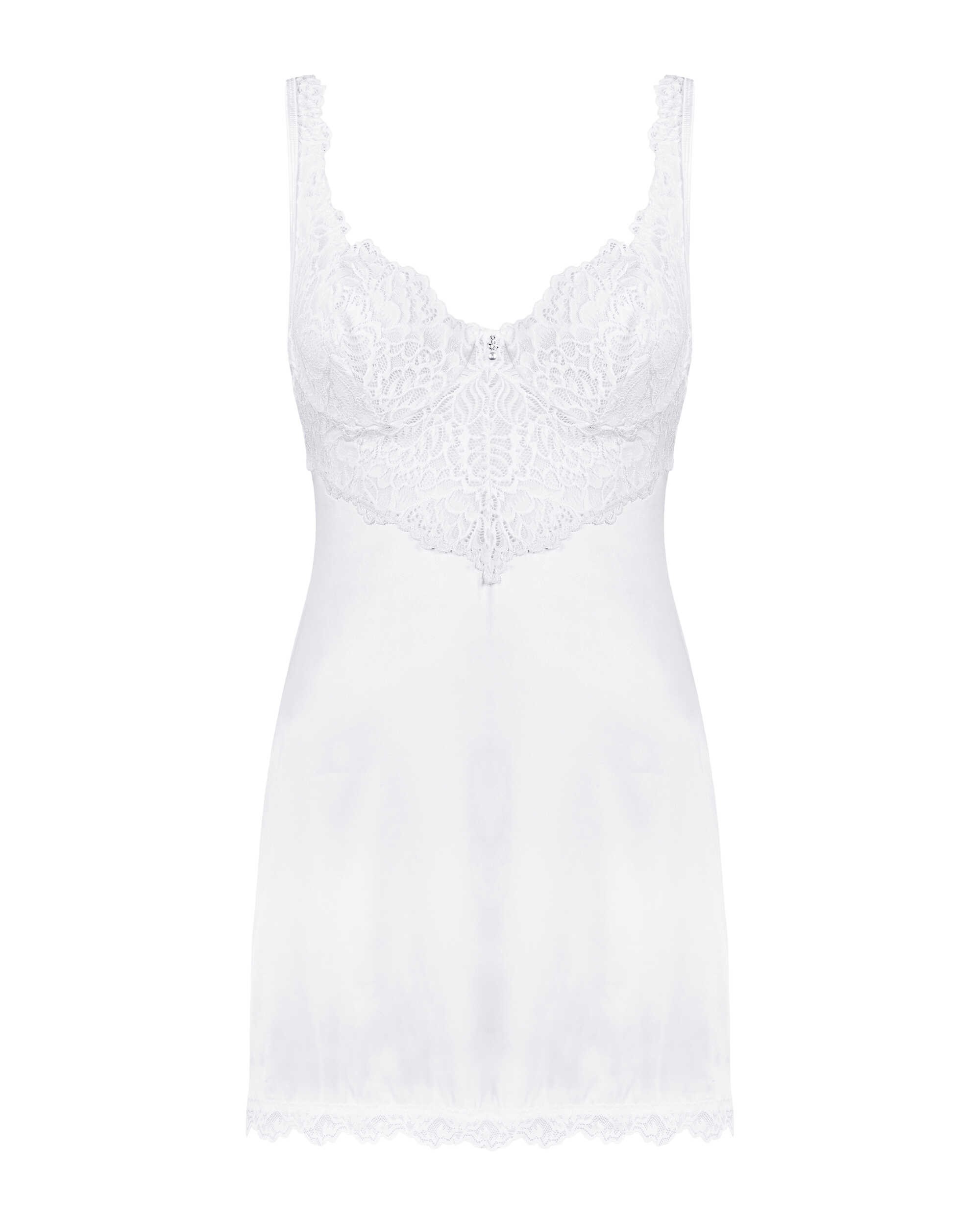 Nuisette et string en dentelle blanche Amor Blanco - Obsessive – Image 8