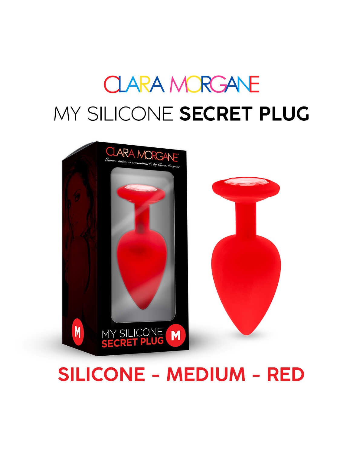 Plug anal en silicone rouge My Secret - Clara Morgane