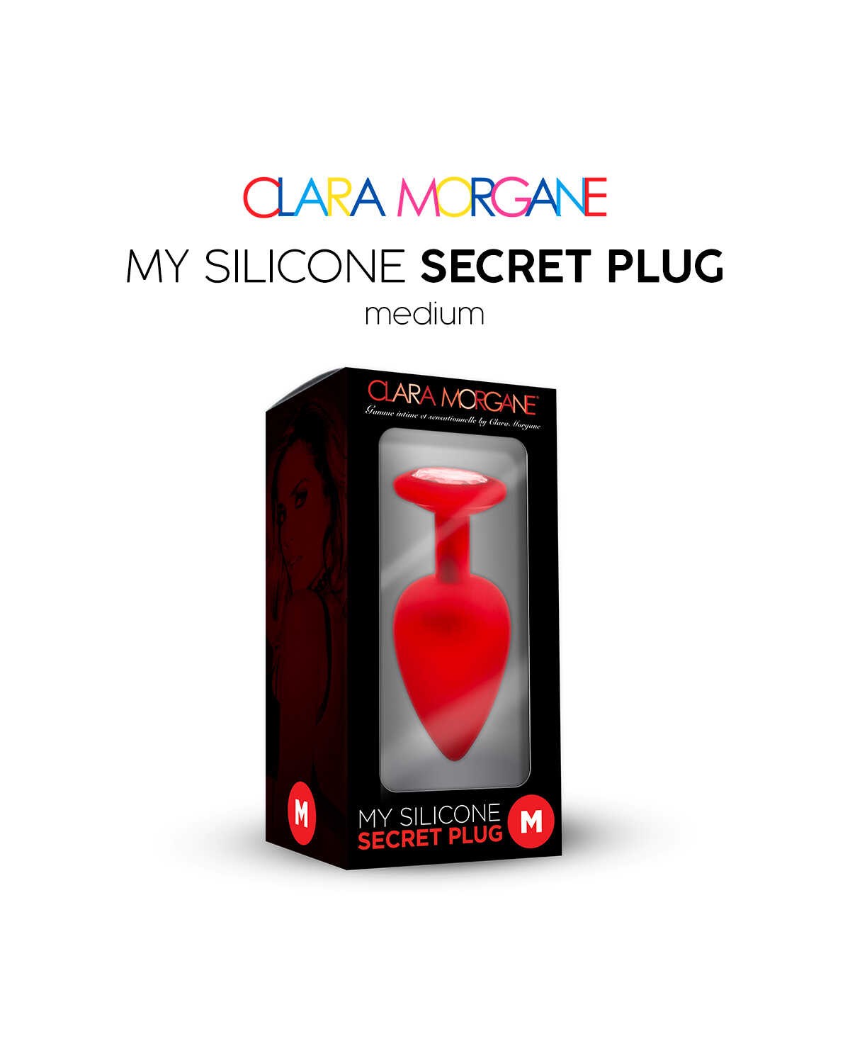 Plug anal en silicone rouge My Secret - Clara Morgane – Image 3
