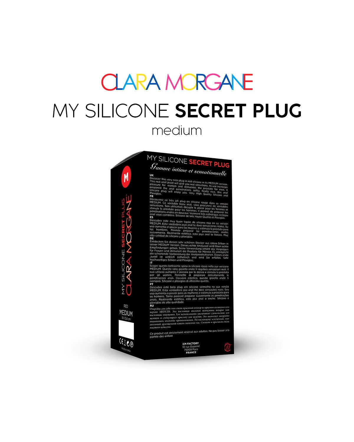 Plug anal en silicone rouge My Secret - Clara Morgane – Image 4