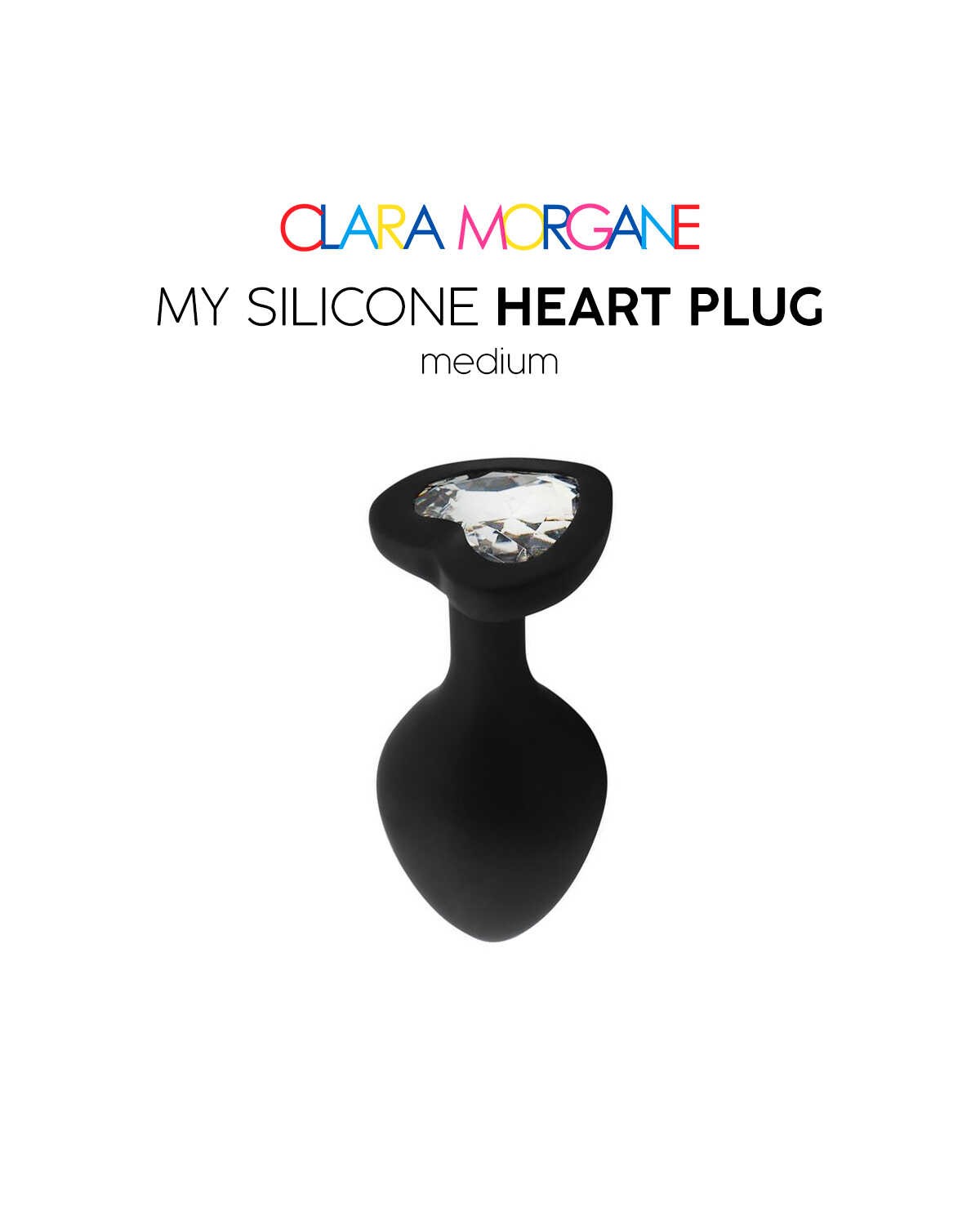 Plug anal en silicone avec base coeur - Clara Morgane – Image 2