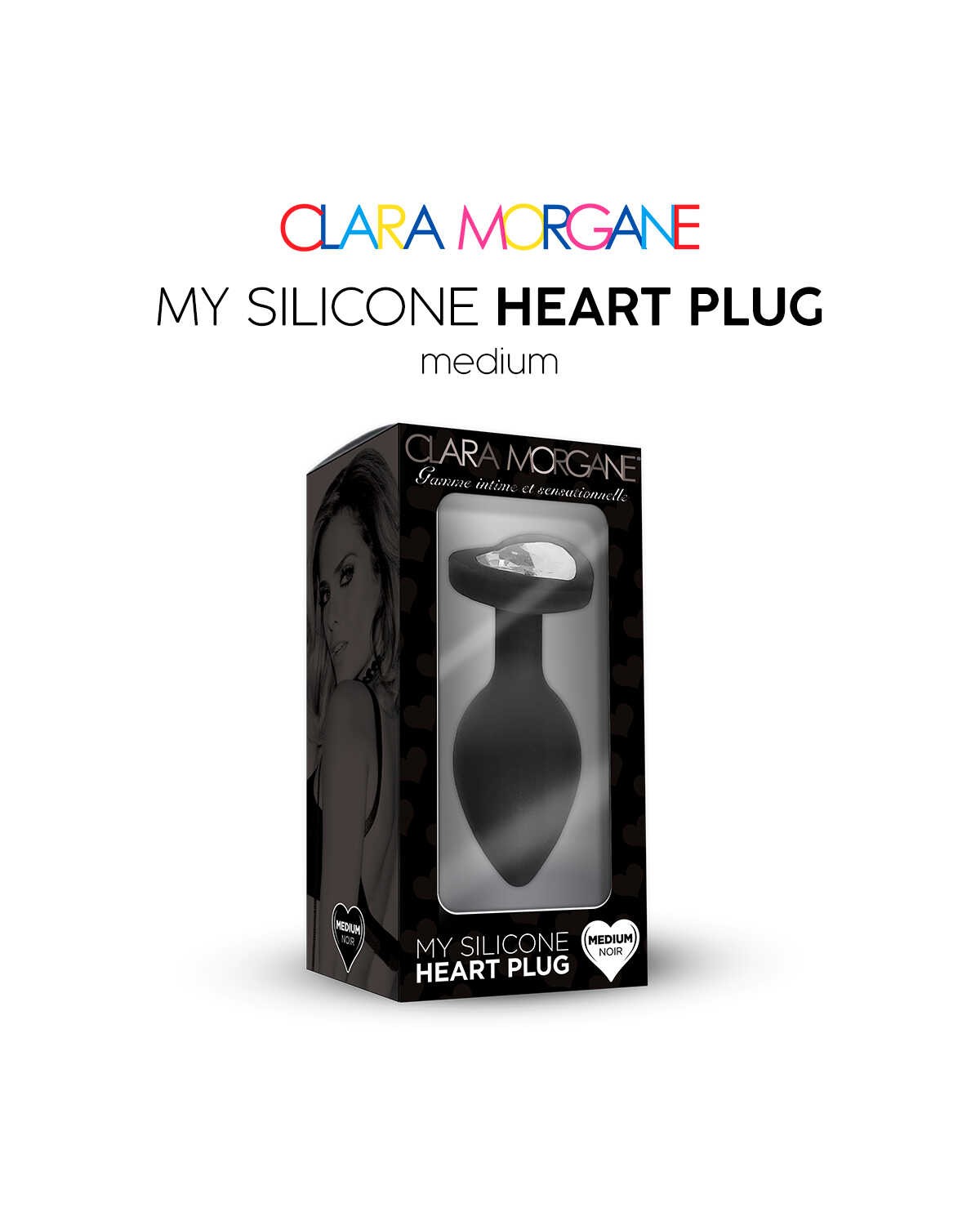 Plug anal en silicone avec base coeur - Clara Morgane – Image 3