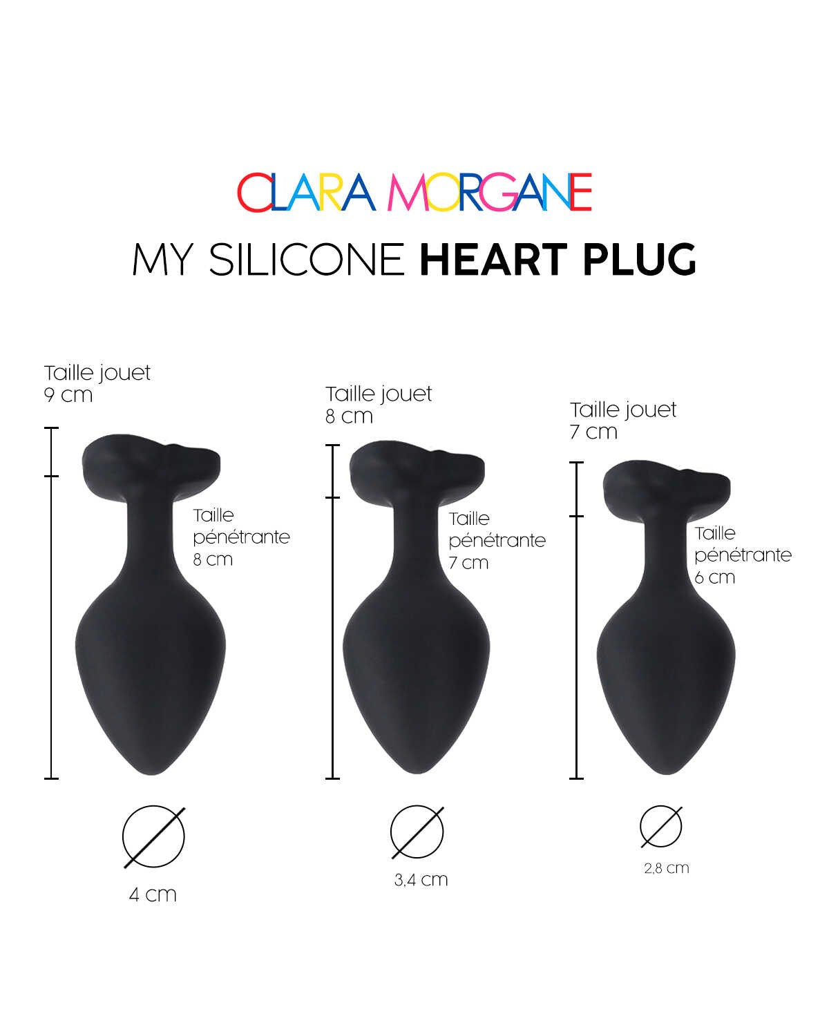 Plug anal en silicone avec base coeur - Clara Morgane – Image 6