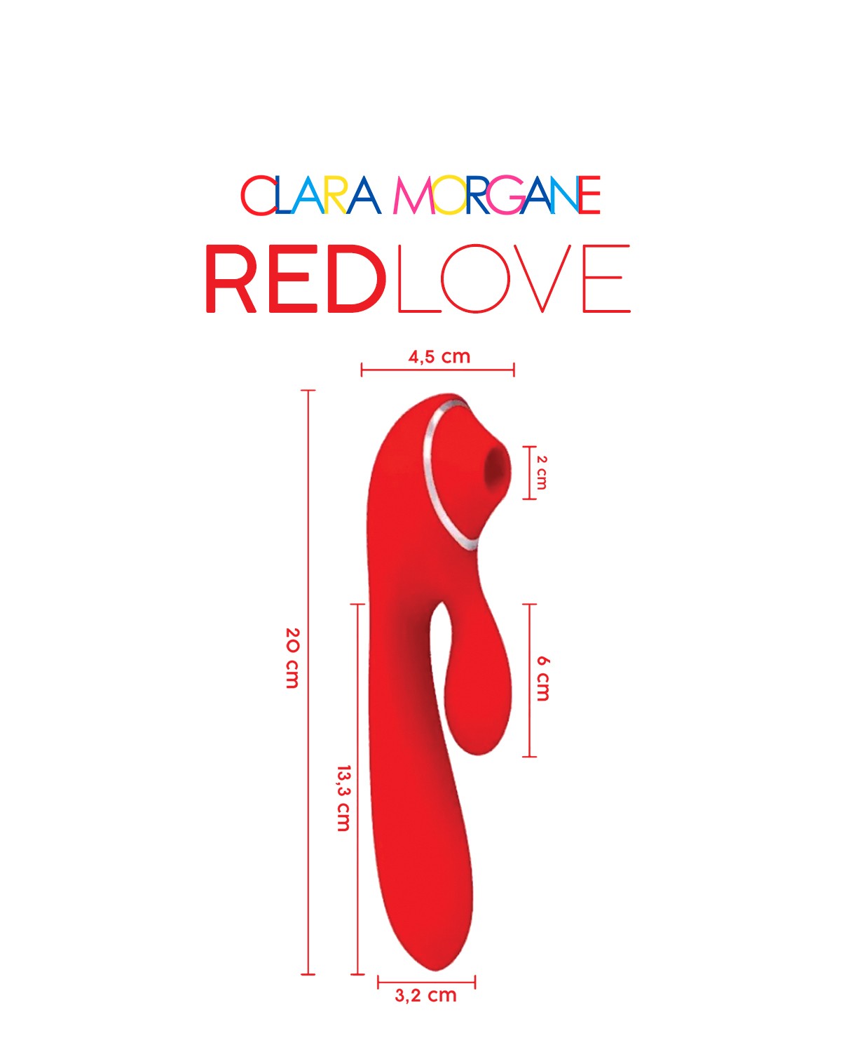 Stimulateur clitoridien et rabbit 2-en-1 Red Love - Clara Morgane – Image 2