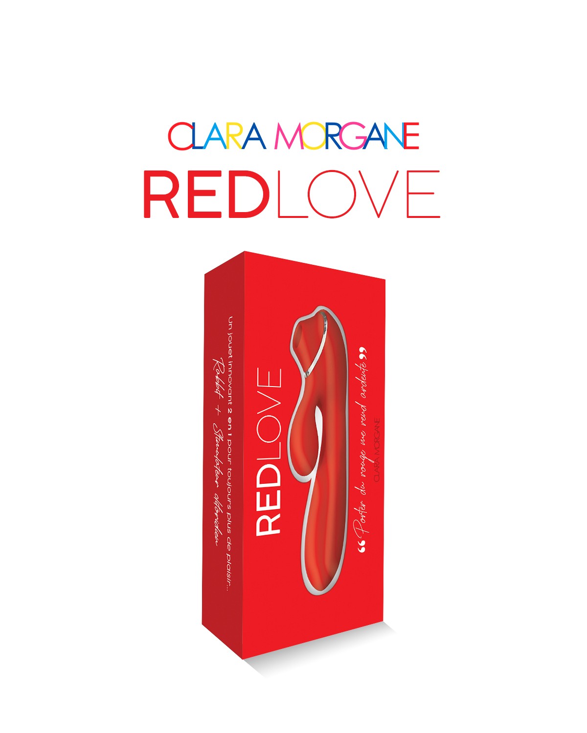 Stimulateur clitoridien et rabbit 2-en-1 Red Love - Clara Morgane – Image 8