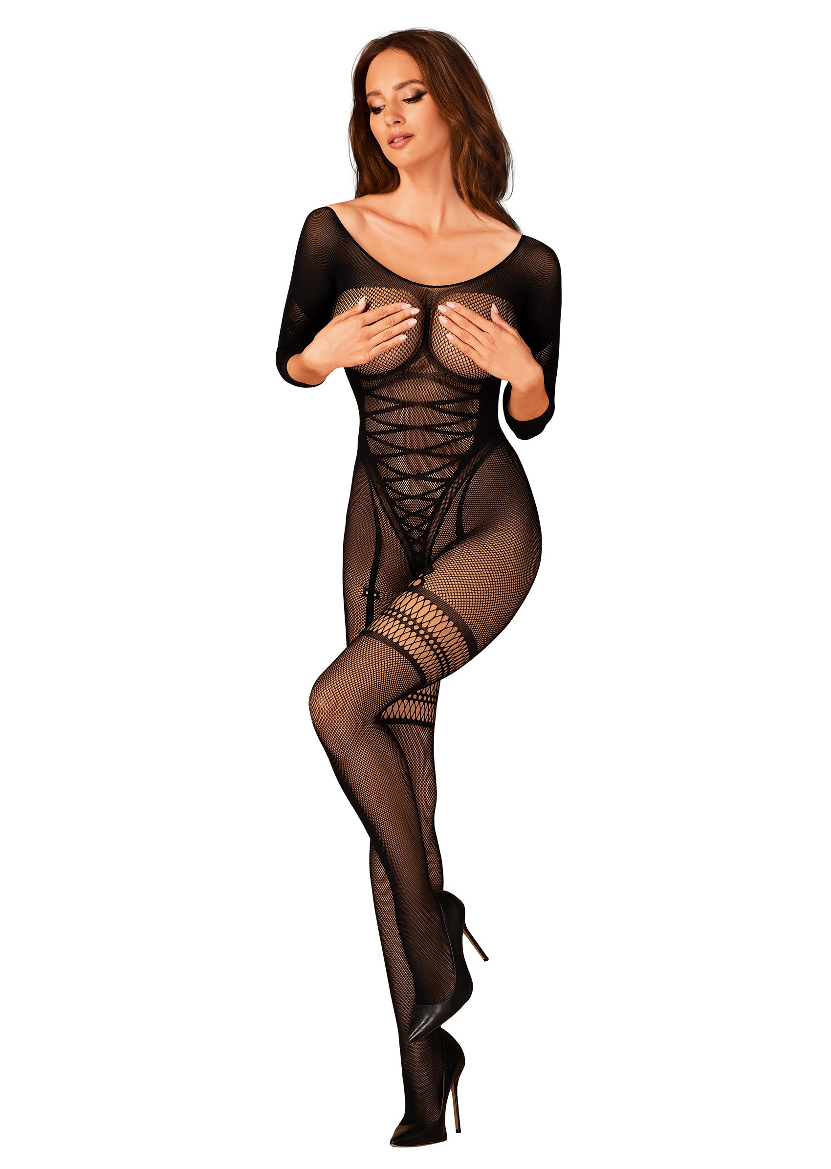 Bodystocking motif corset noir - Obsessive – Image 5