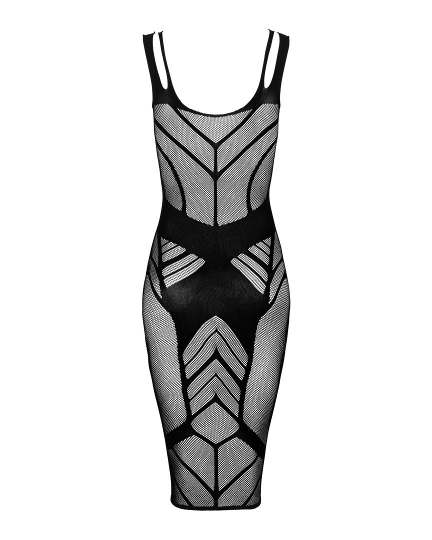 Robe résille à motif géométrique noire - Obsessive – Image 8