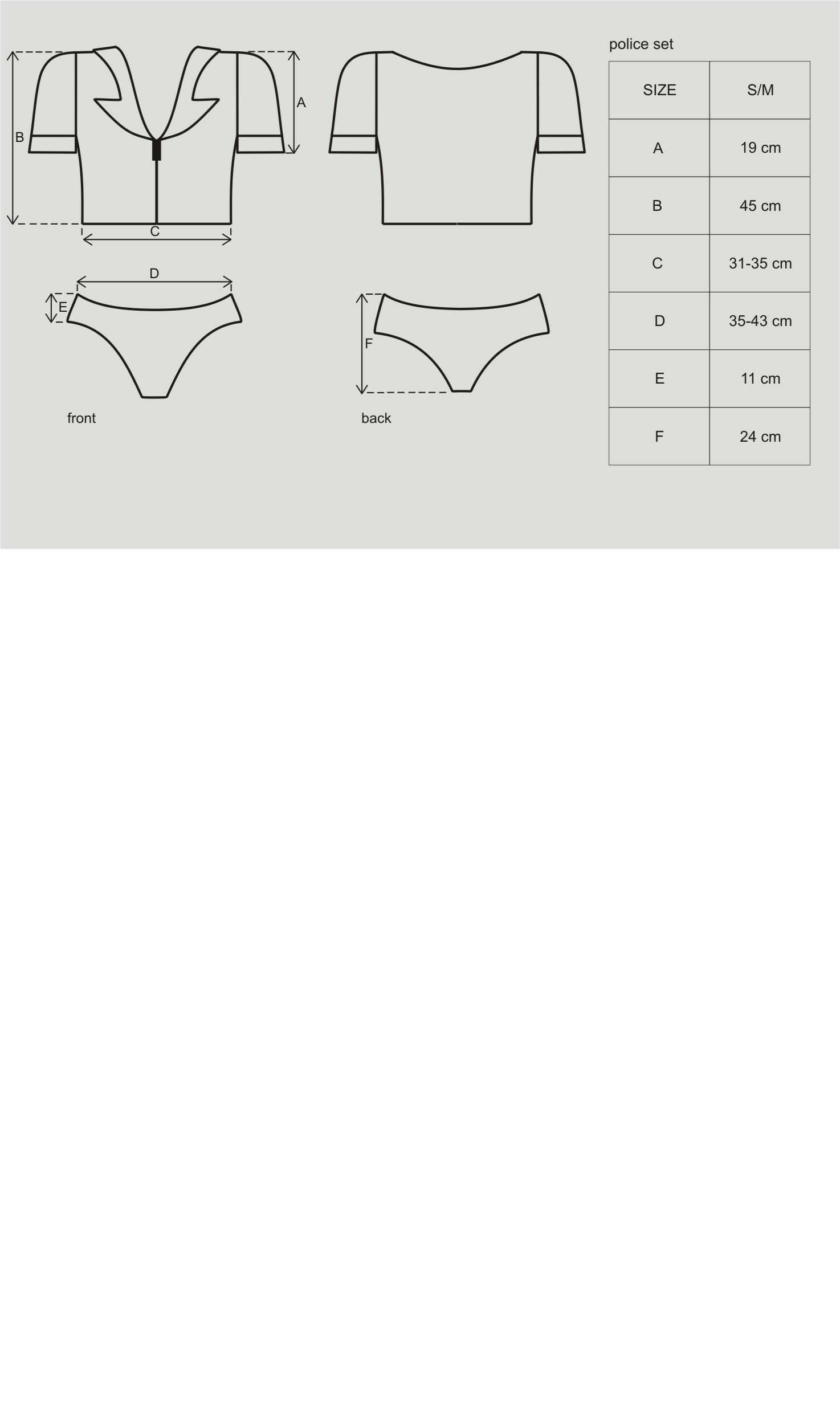 Costume coquin agente 6 pieces - Obsessive – Image 5