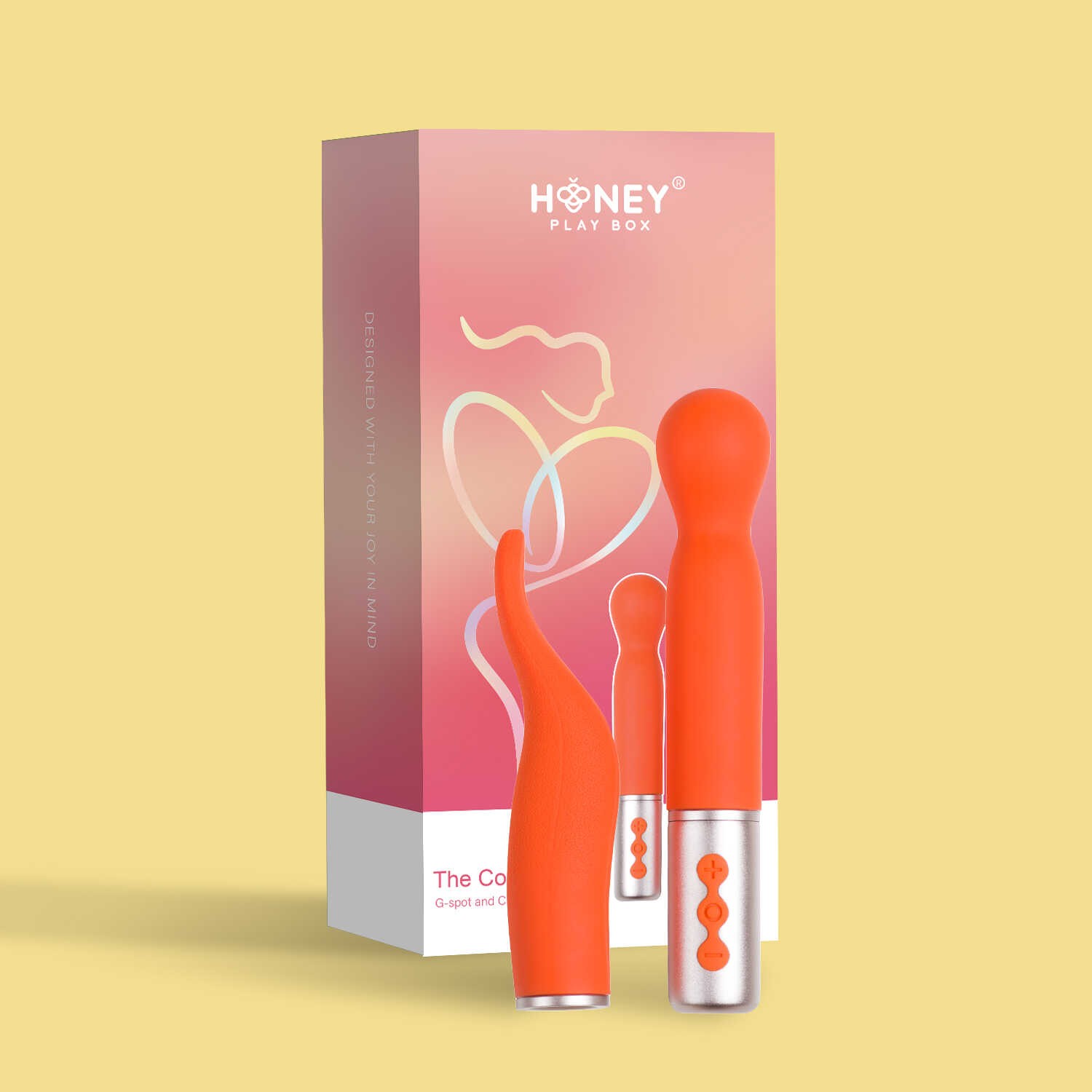 Vibromasseur à têtes interchangeables orange - Honey Play Box – Image 4