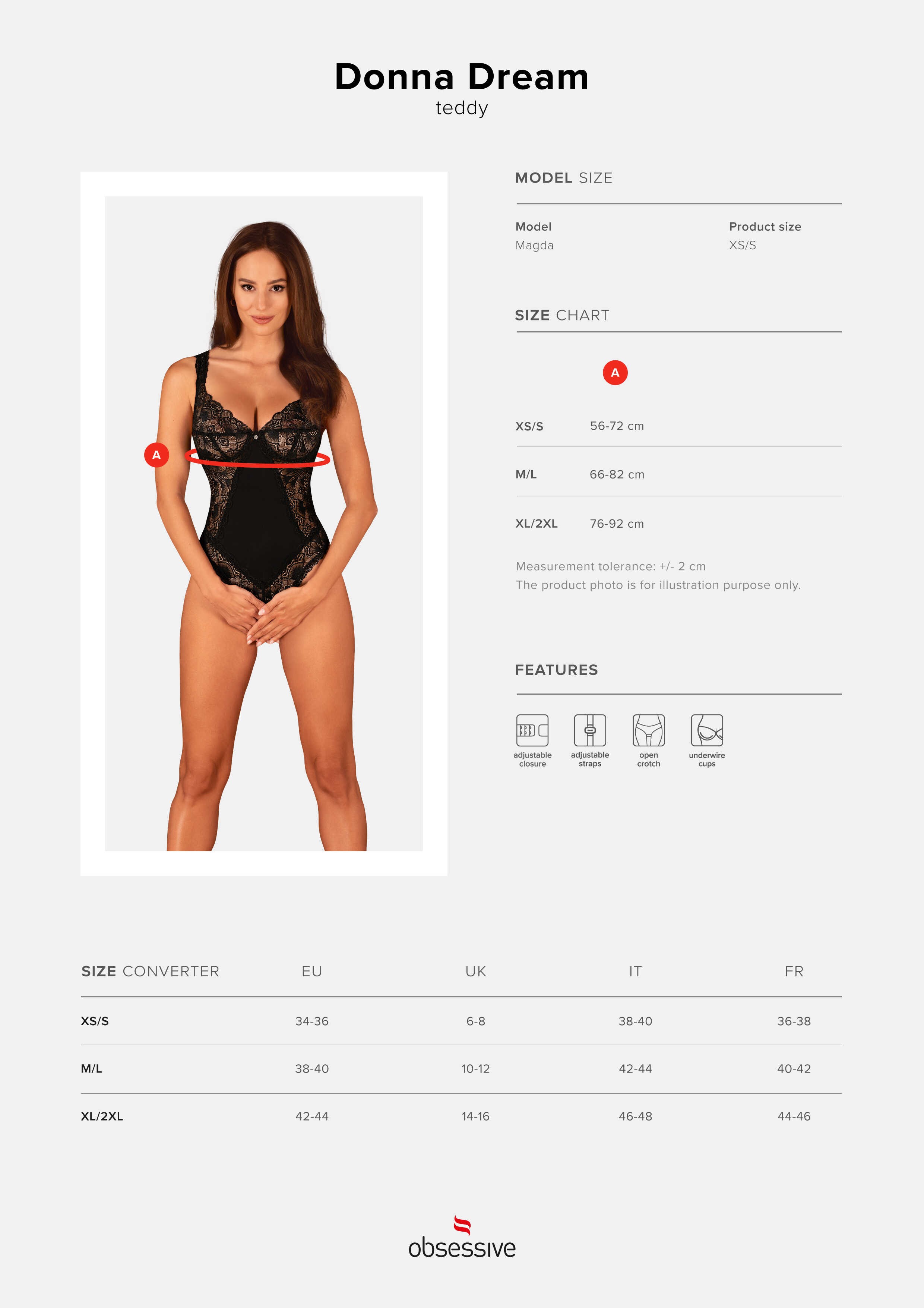Body ouvert en dentelle Donna Dream - Obsessive – Image 9