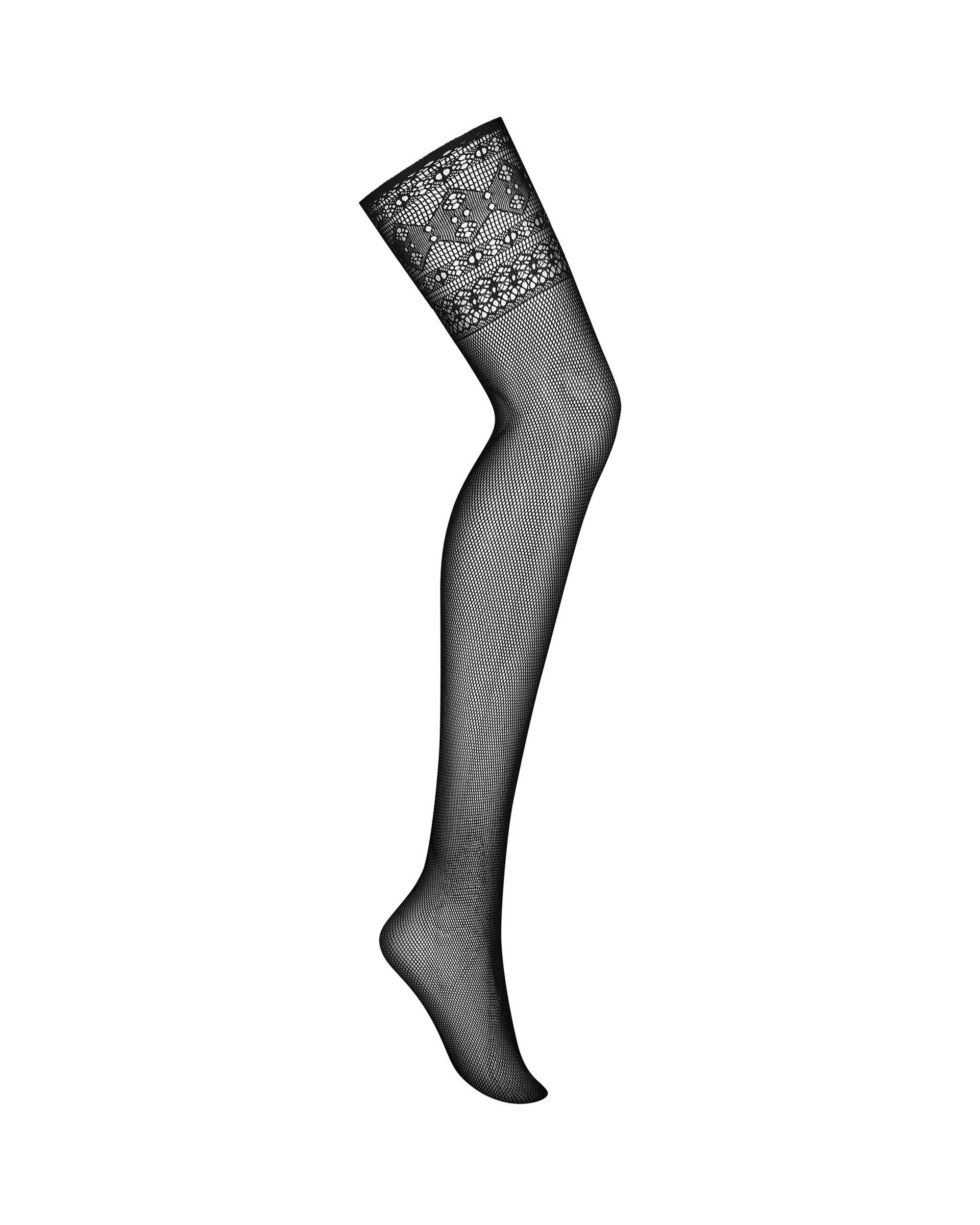 Bas avec inserts en dentelle noire - Obsessive – Image 7