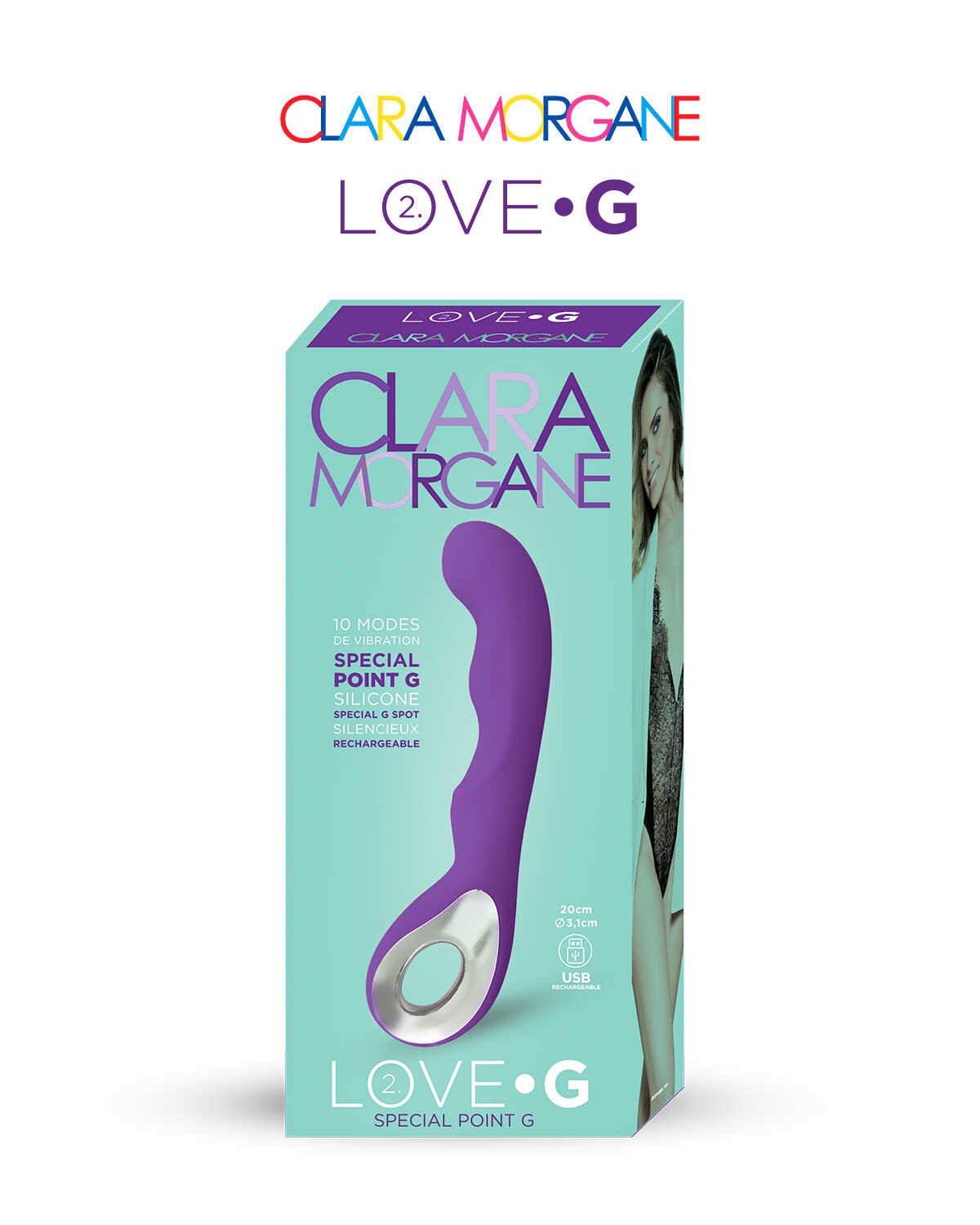 Vibromasseur point G Love G 2.0 en silicone - Clara Morgane