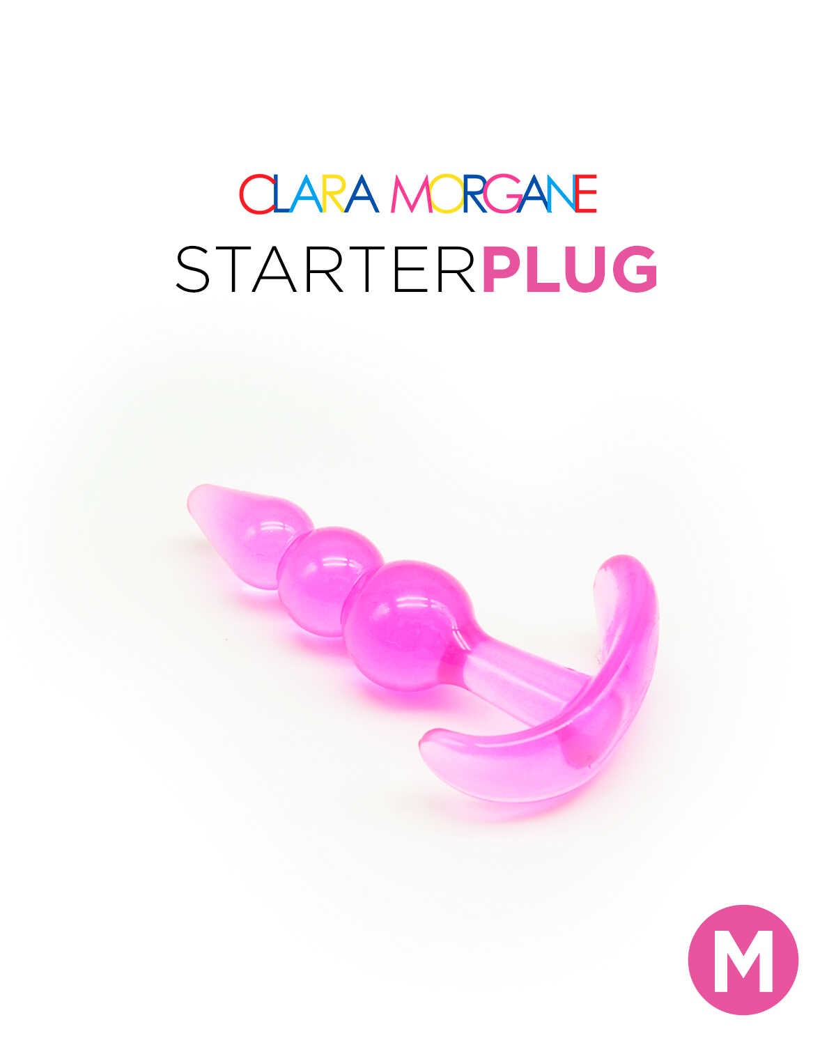 Plug anal débutant taille M rose - Clara Morgane – Image 3