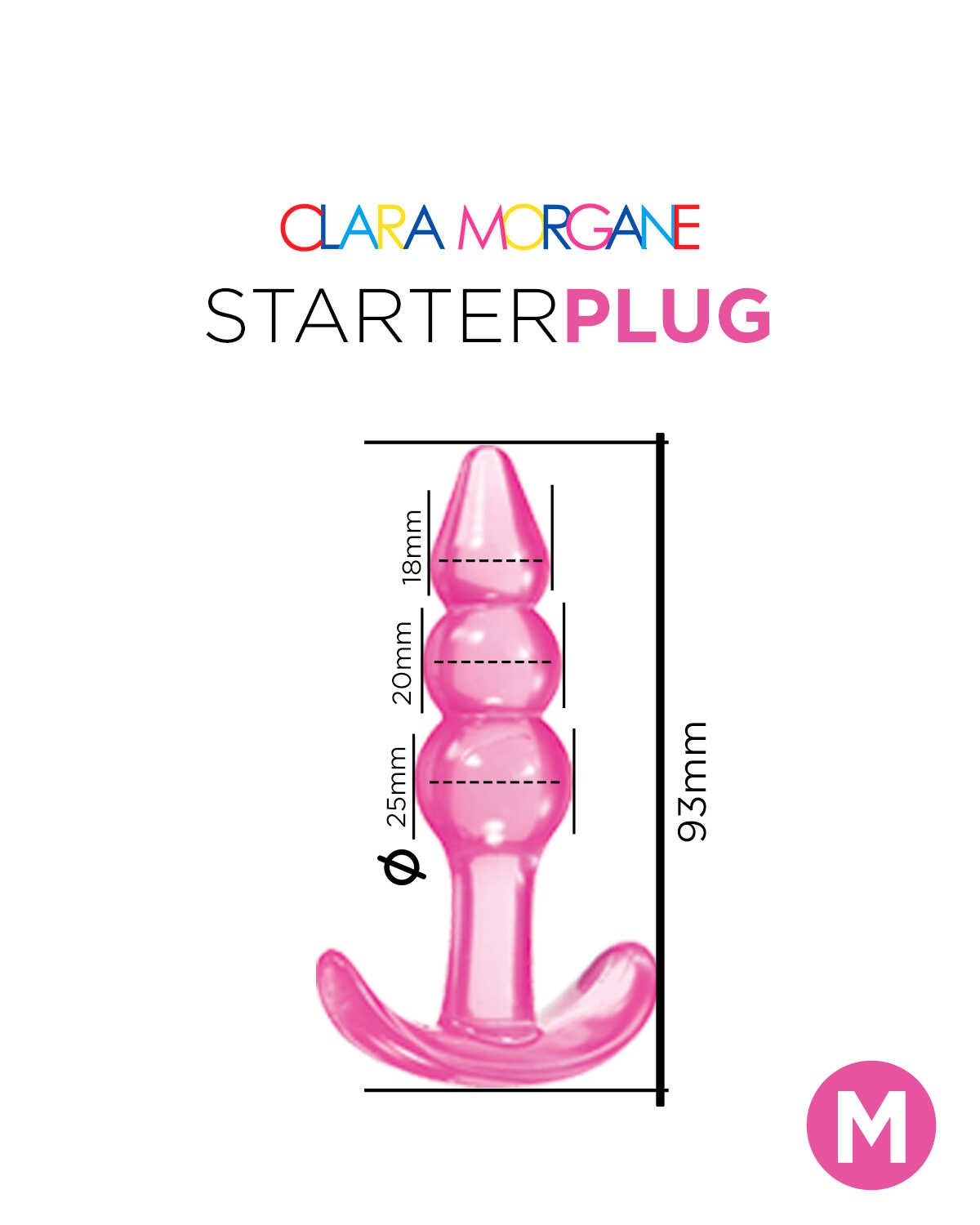 Plug anal débutant taille M rose - Clara Morgane – Image 5